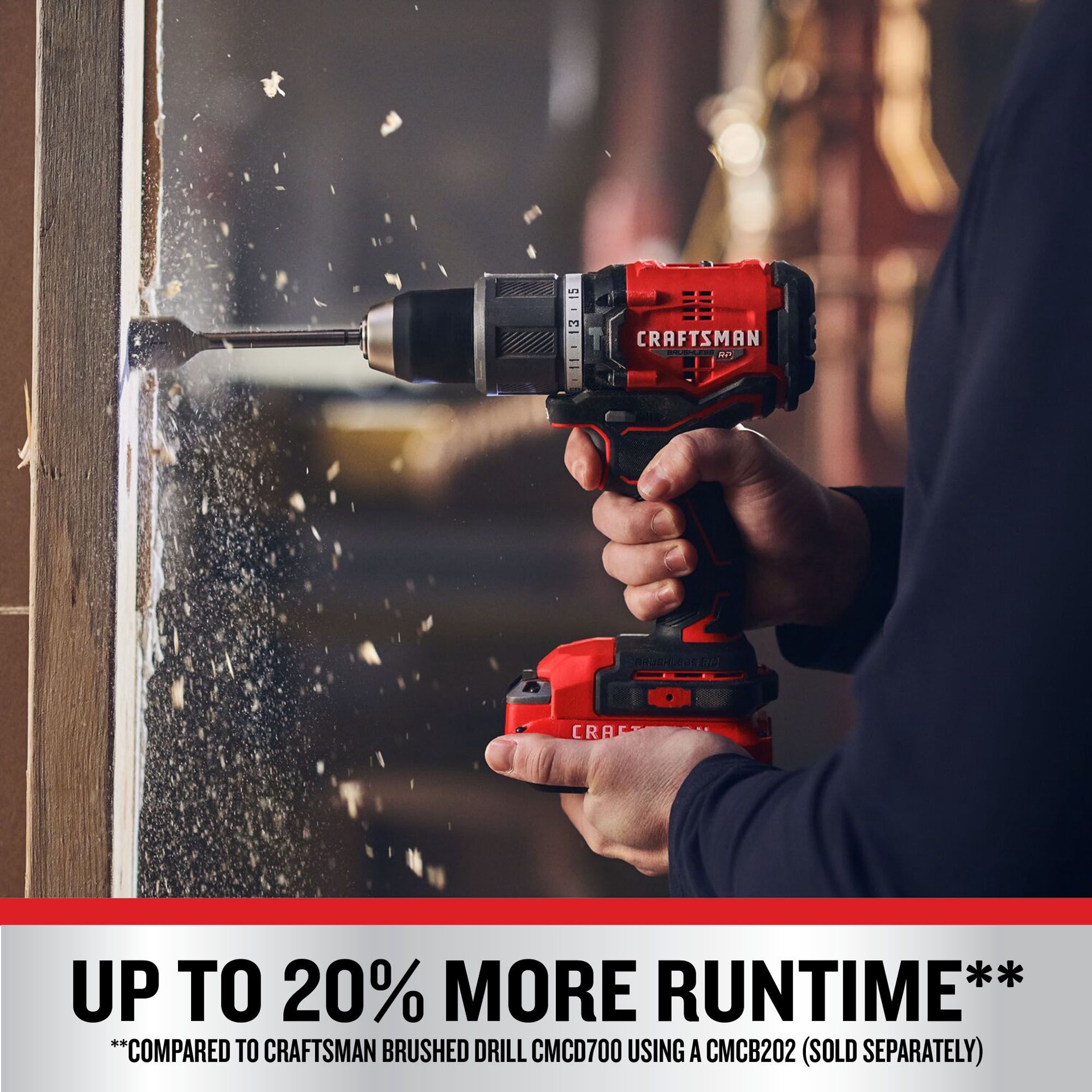 slide 3 of 6, CRAFTSMAN V20 RP 1/2-in 20-volt max Variable Speed Brushless Cordless Hammer Drill, 1 ct