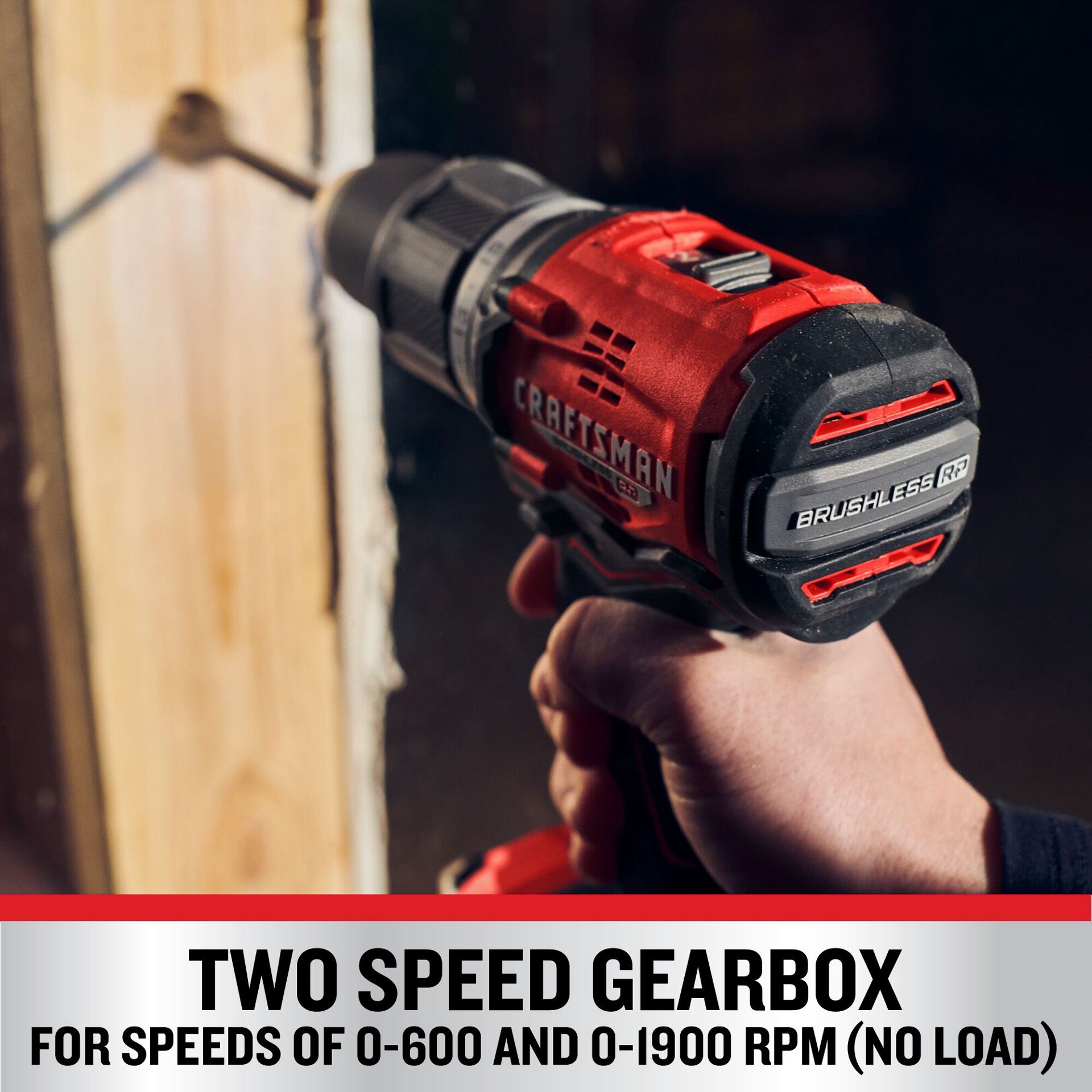 slide 6 of 6, CRAFTSMAN V20 RP 1/2-in 20-volt max Variable Speed Brushless Cordless Hammer Drill, 1 ct