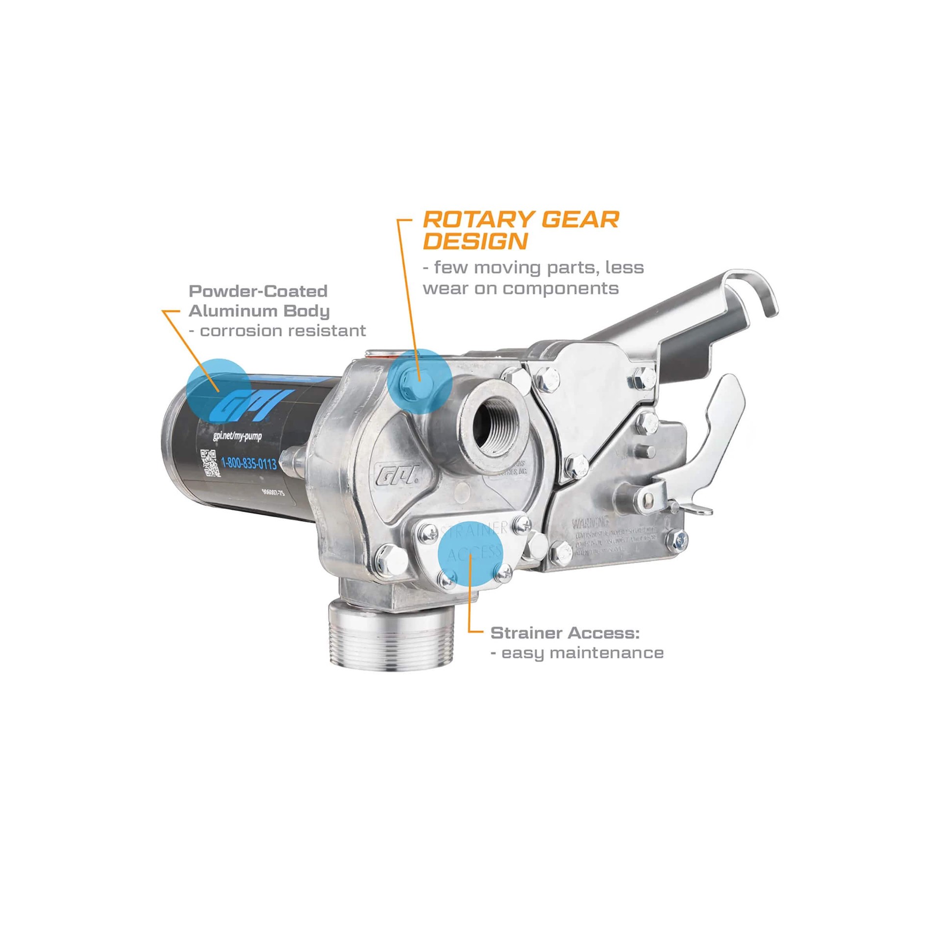 slide 2 of 6, GPI M-150S-E-PO Fuel Transfer Pump Only 1 -Count Ethanol Free 4-cycle fuel, 1 ct