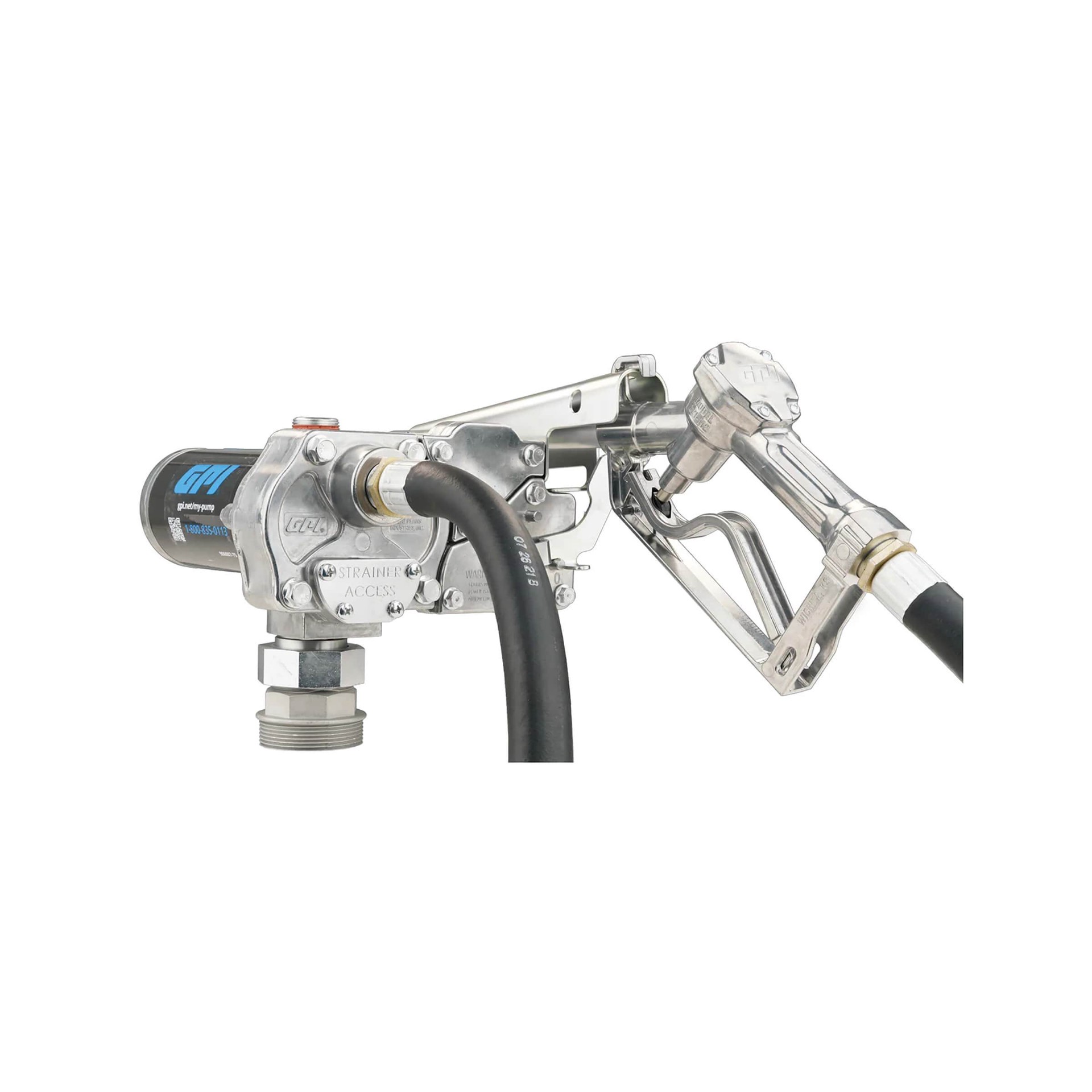 slide 1 of 6, GPI M-1115S 115V Fuel Transfer Pump w/Manual Nozzle 1 -Count Ethanol Free 4-cycle fuel, 1 ct