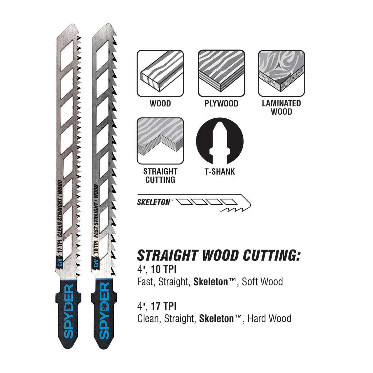 slide 3 of 6, Spyder Set T-shank Chrome/Vanadium Blade Set (8-Pack), 1 ct