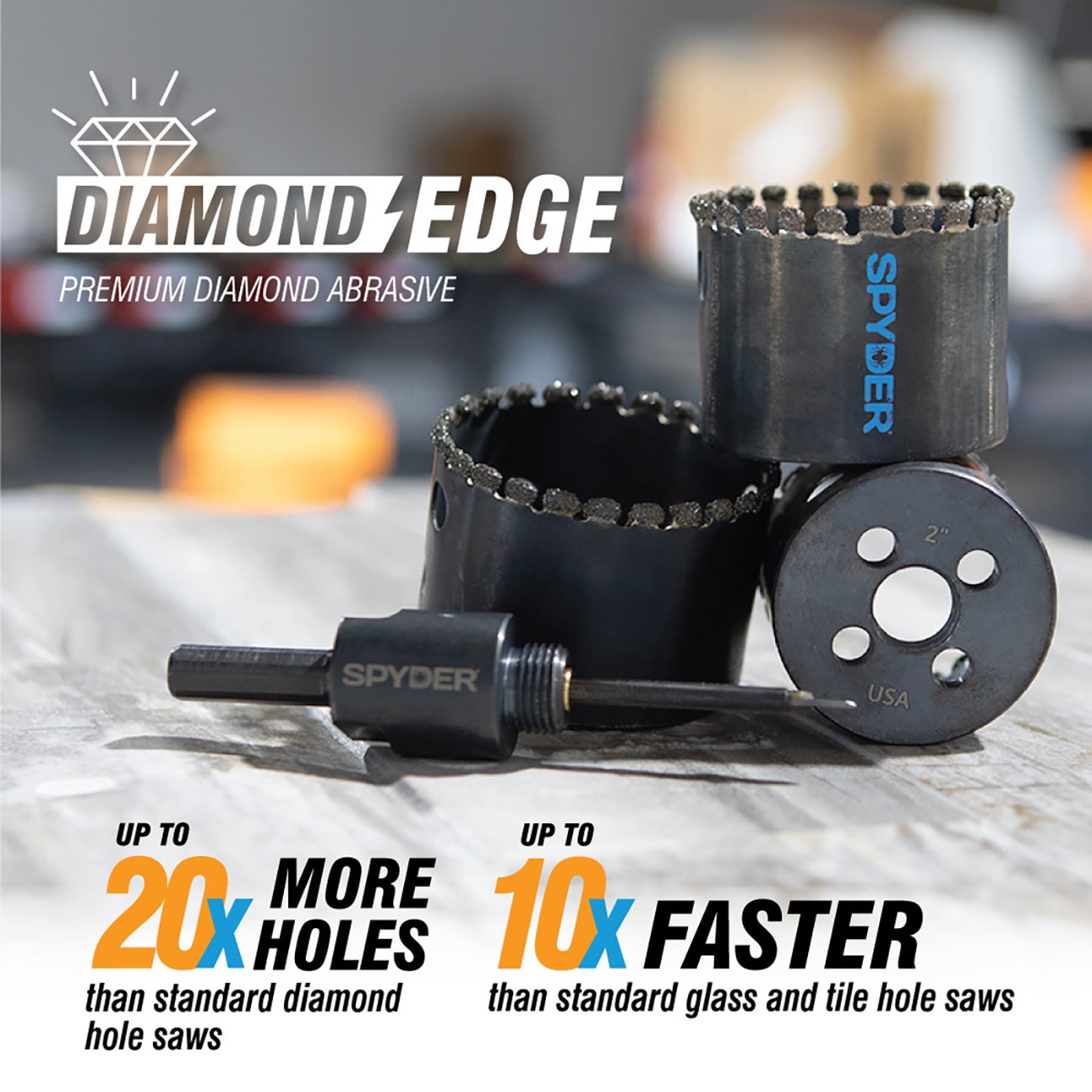 slide 2 of 6, Spyder 3/8-in Diamond Carbide Hole Saw Arbor, 1 ct