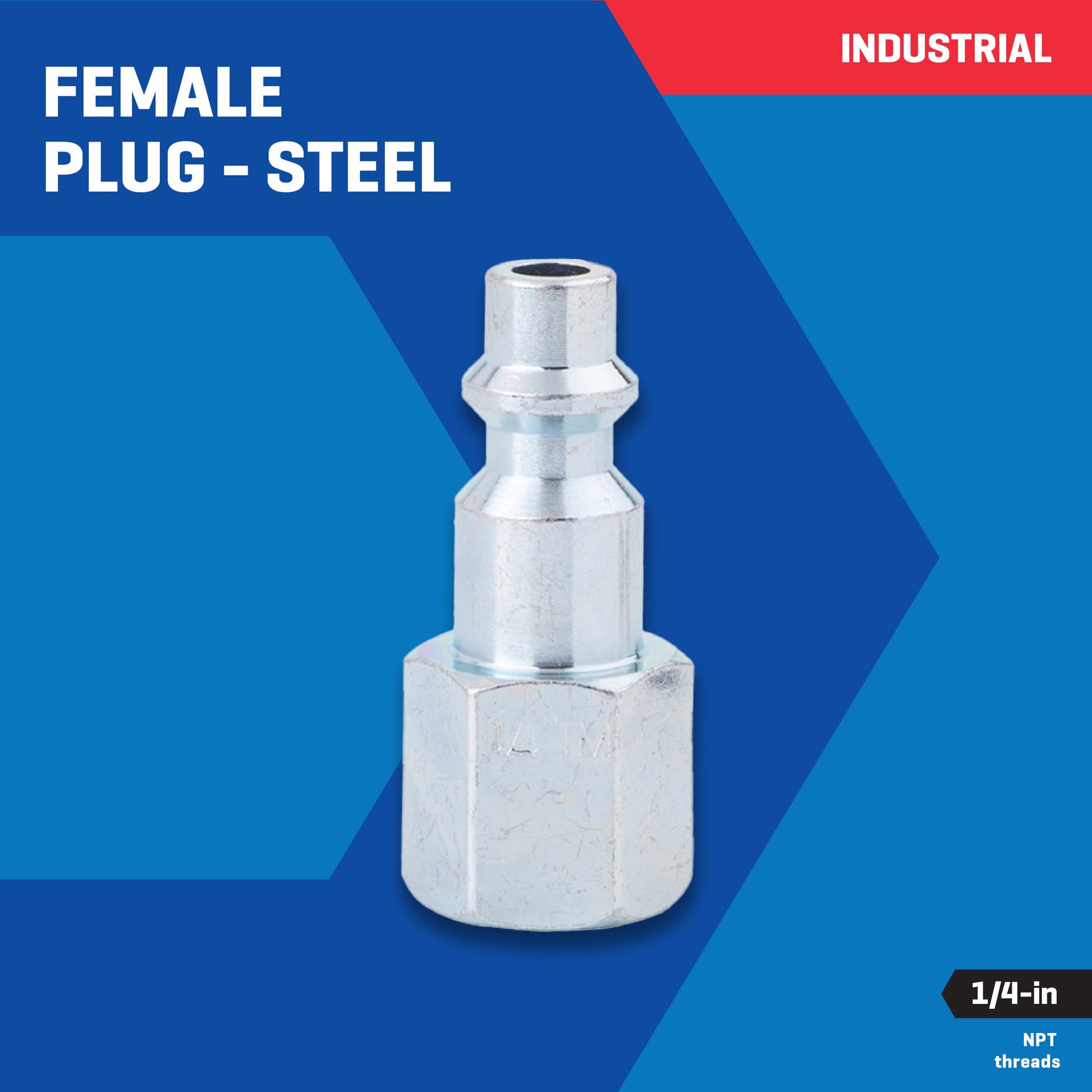 slide 5 of 6, Kobalt Steel Plug (F) 1/4-in Industrial, 1 ct