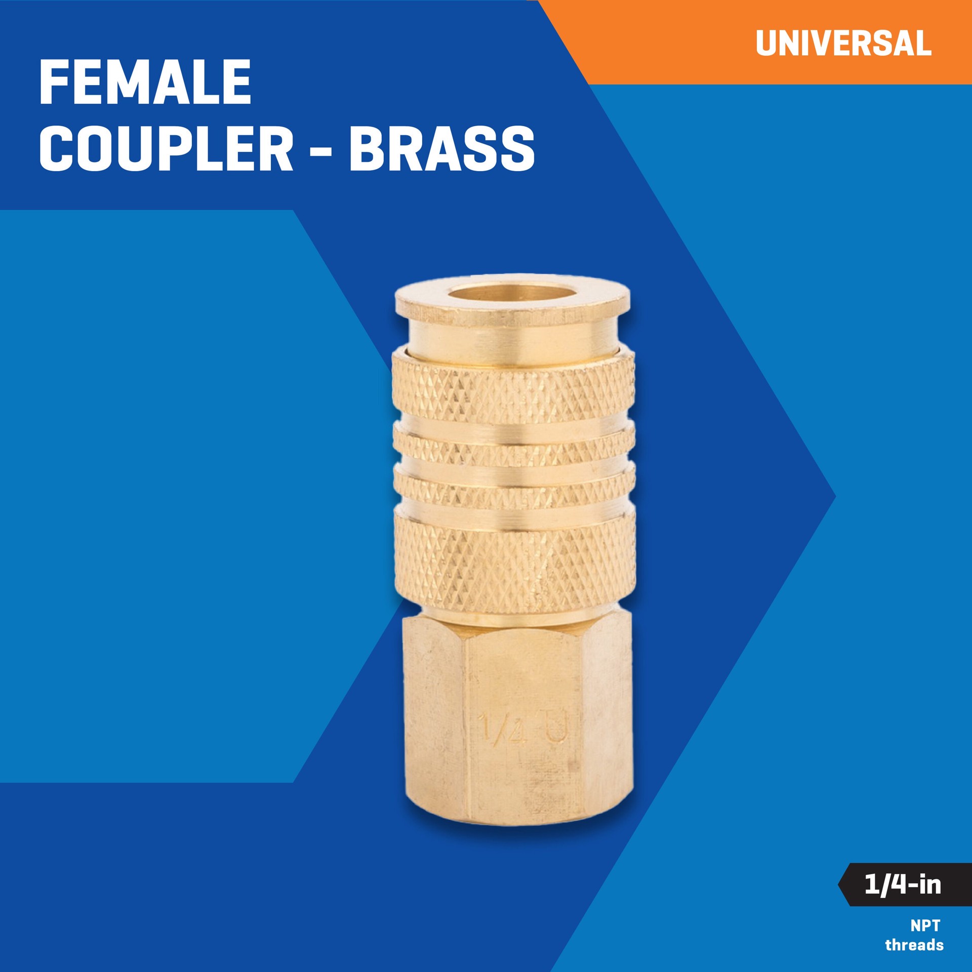 slide 5 of 6, Kobalt Brass Coupler (F) 1/4-in Universal, 1 ct