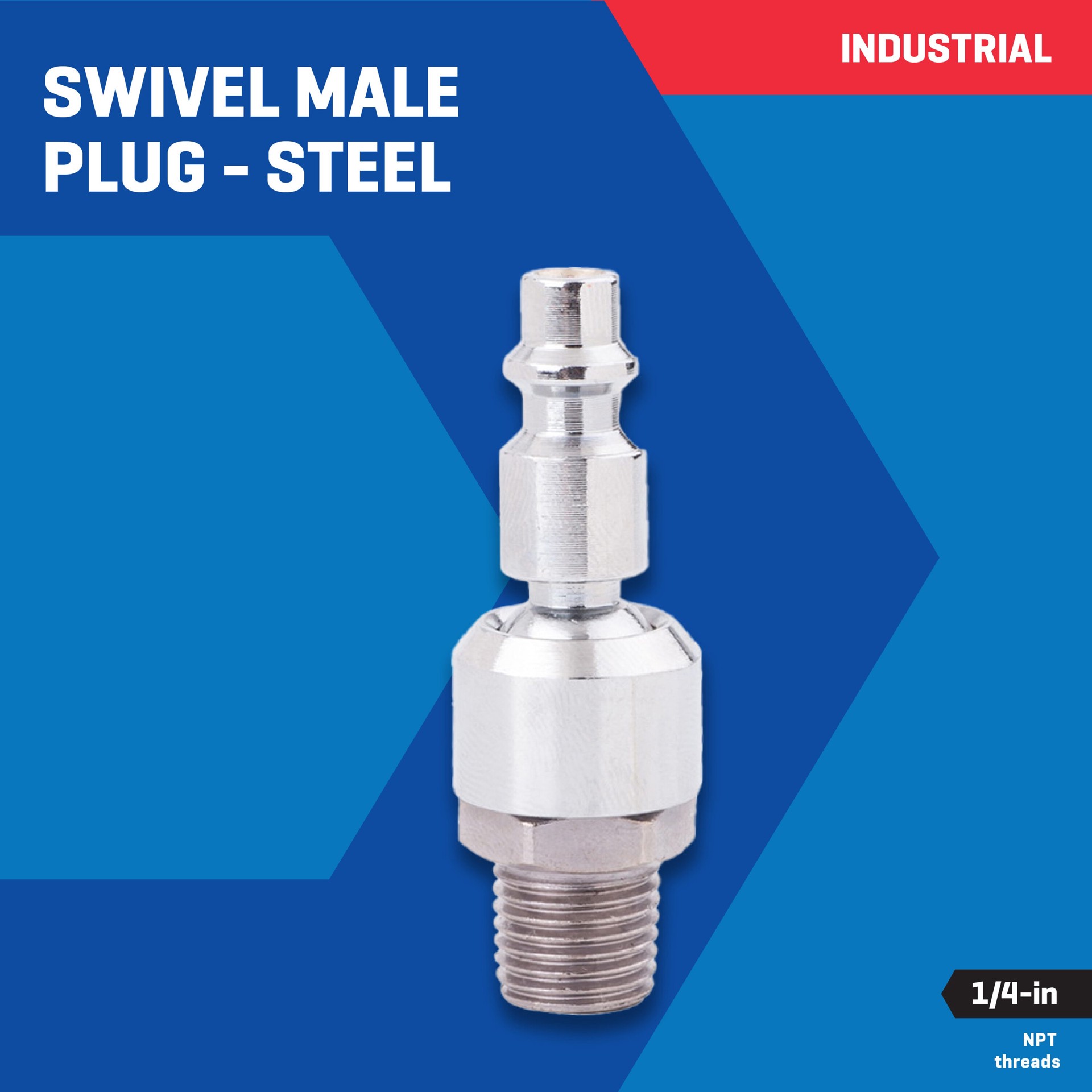 slide 5 of 6, Kobalt NPT Swivel Plug (M) 1/4-in Industrial, 1 ct