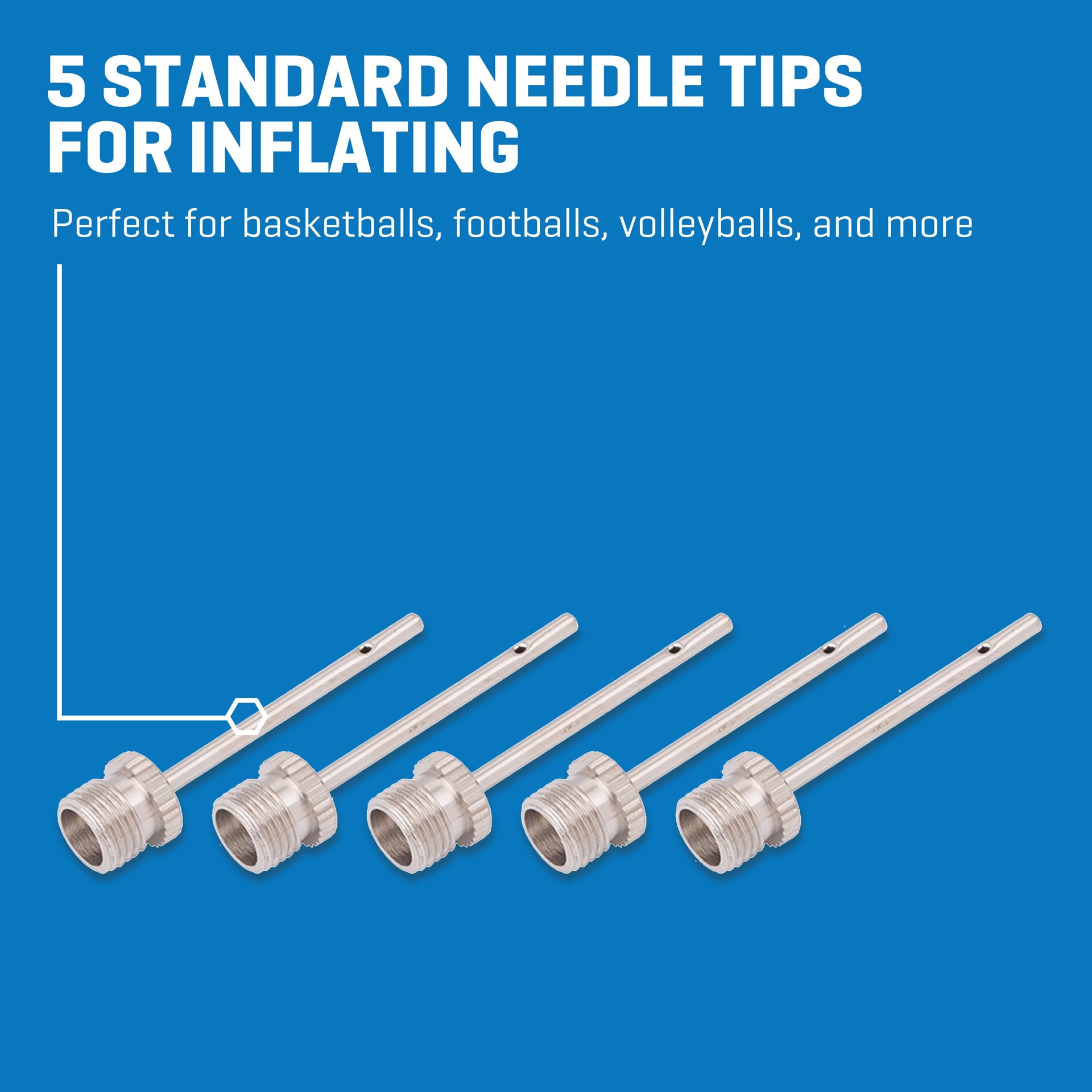slide 6 of 6, Kobalt 5-Piece Inflation Needles, 1 ct