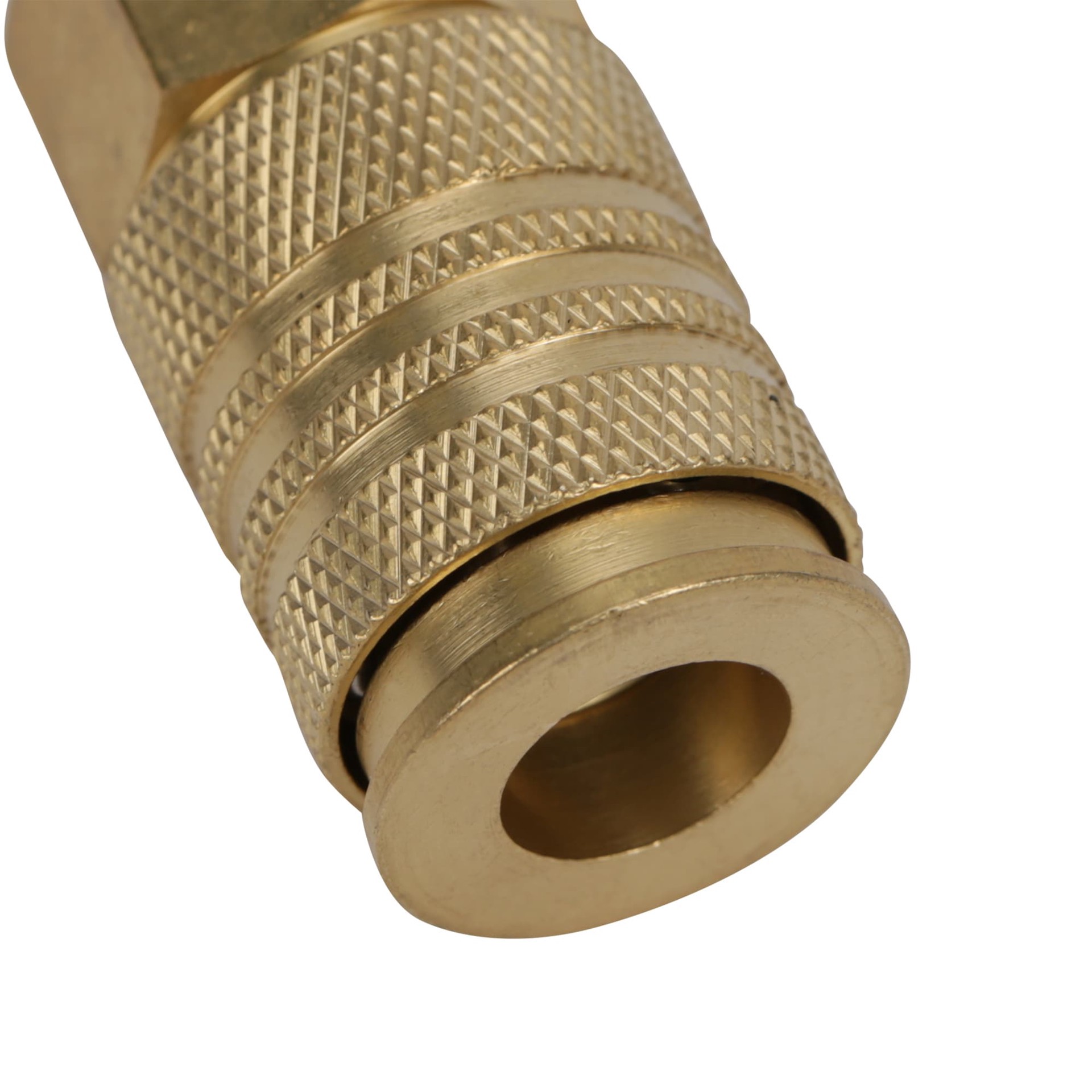 slide 2 of 6, Kobalt Brass NPT Coupler (M) 1/4-in Universal, 1 ct