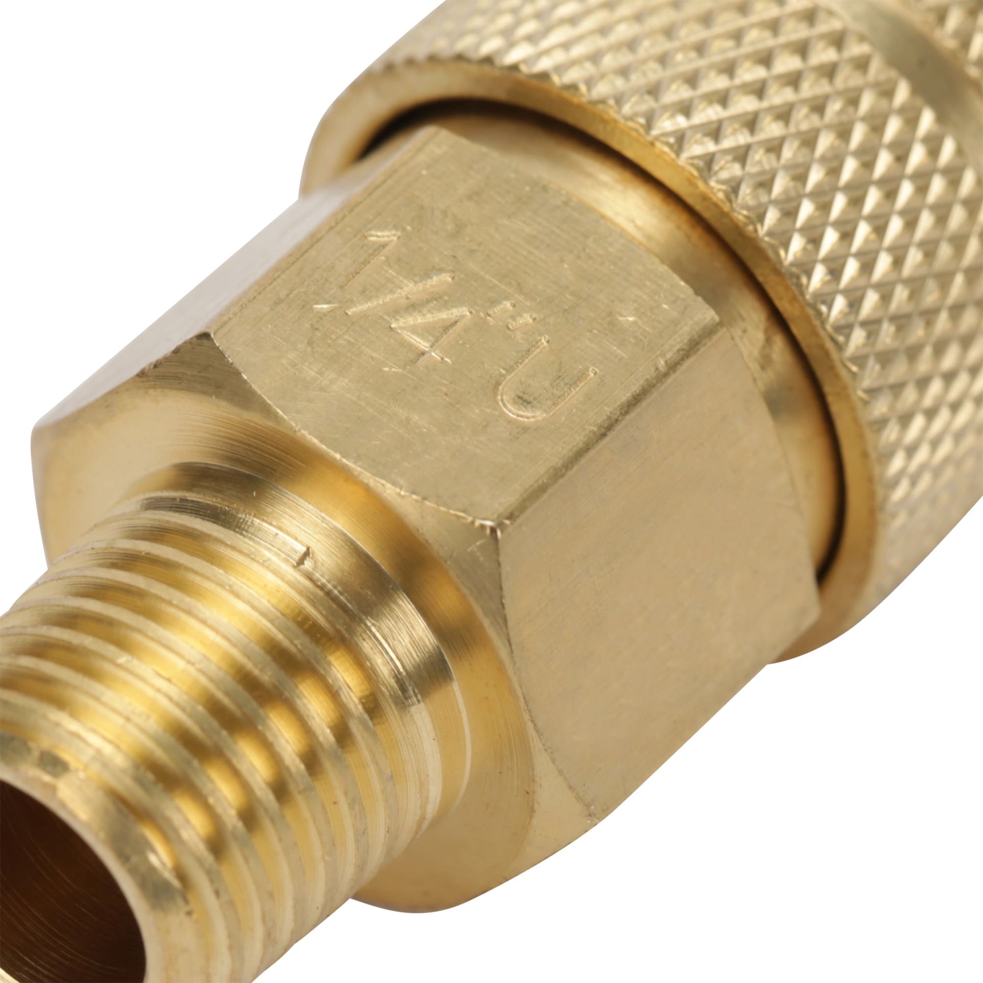 slide 3 of 6, Kobalt Brass NPT Coupler (M) 1/4-in Universal, 1 ct