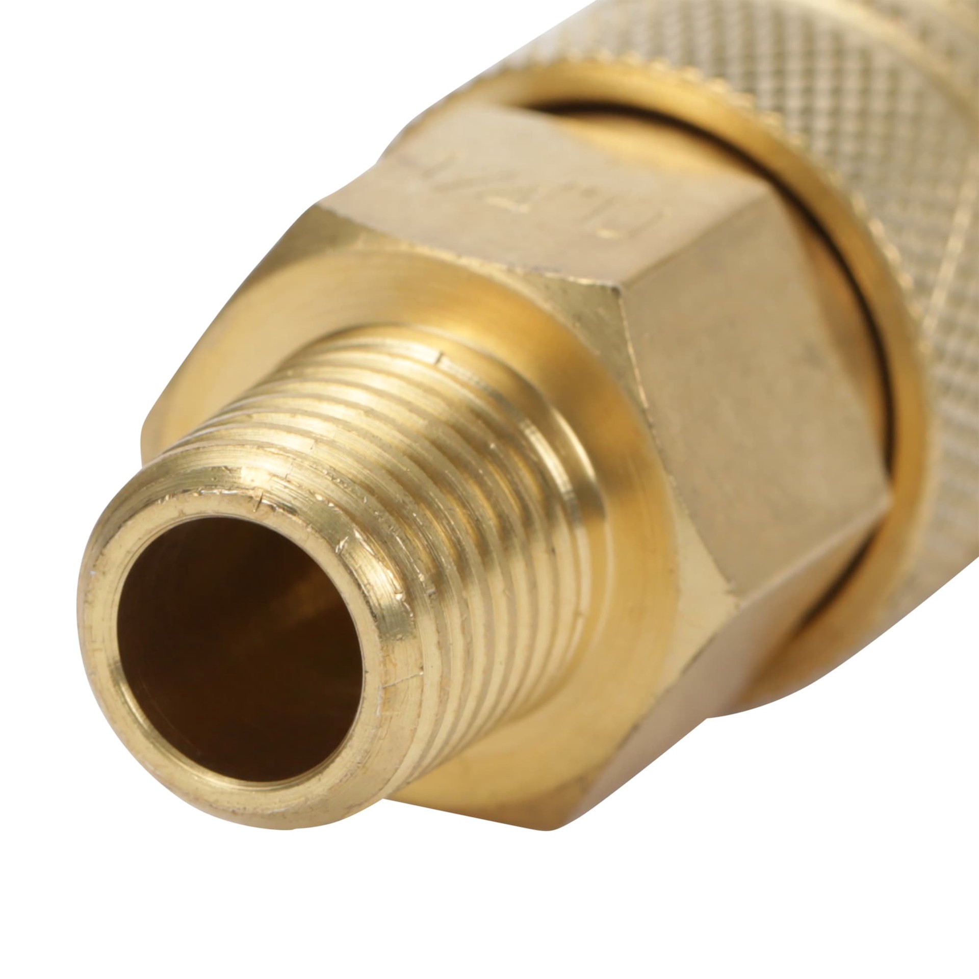 slide 4 of 6, Kobalt Brass NPT Coupler (M) 1/4-in Universal, 1 ct