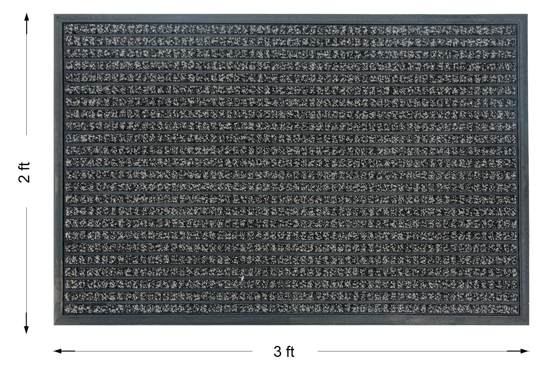 slide 2 of 6, Project Source 23.75-in x 35.75-in Grey/Black Non-Slip Grip Indoor Utility Mat, 1 ct