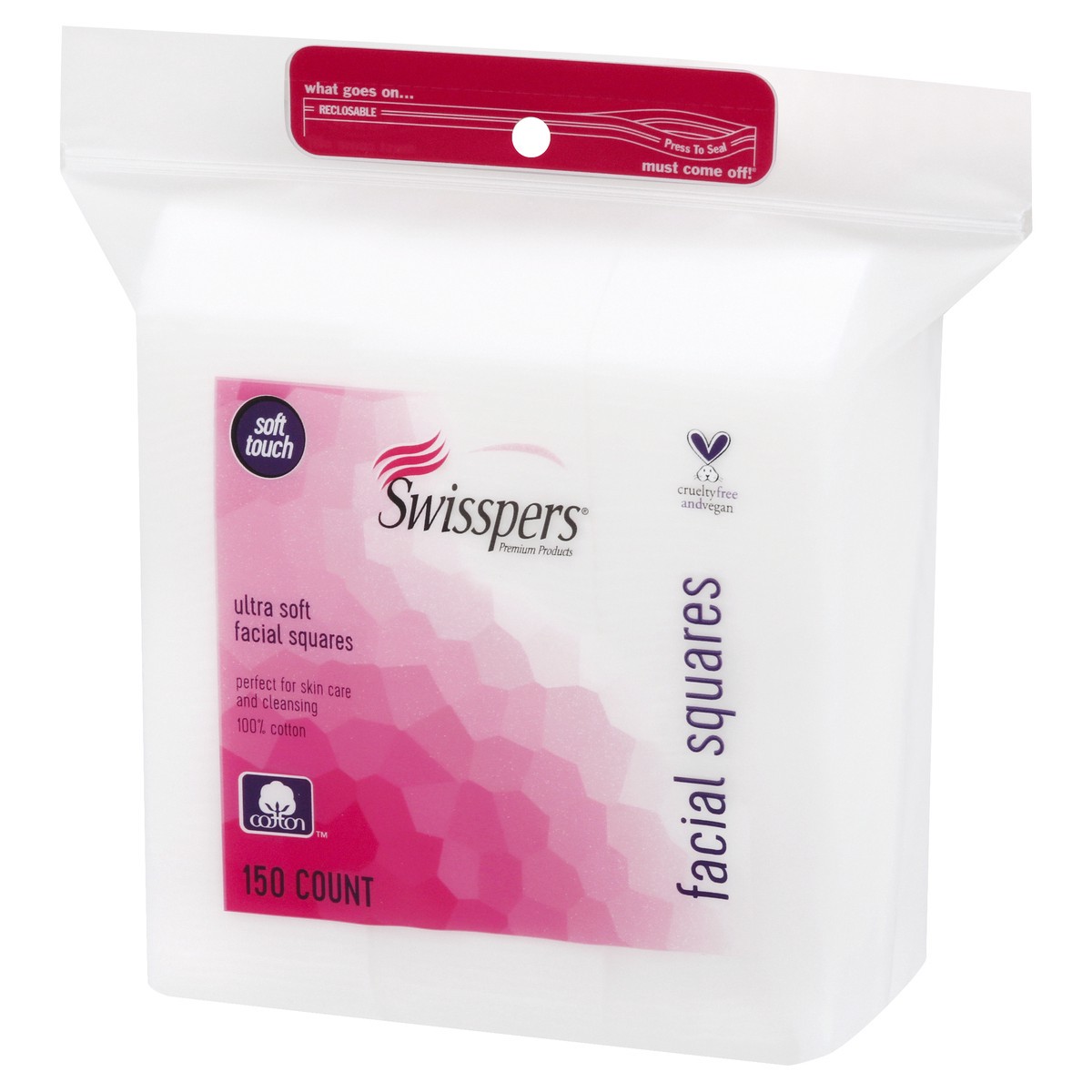 slide 8 of 9, Swisspers Facial Squares, Ultra Soft, 150 ct