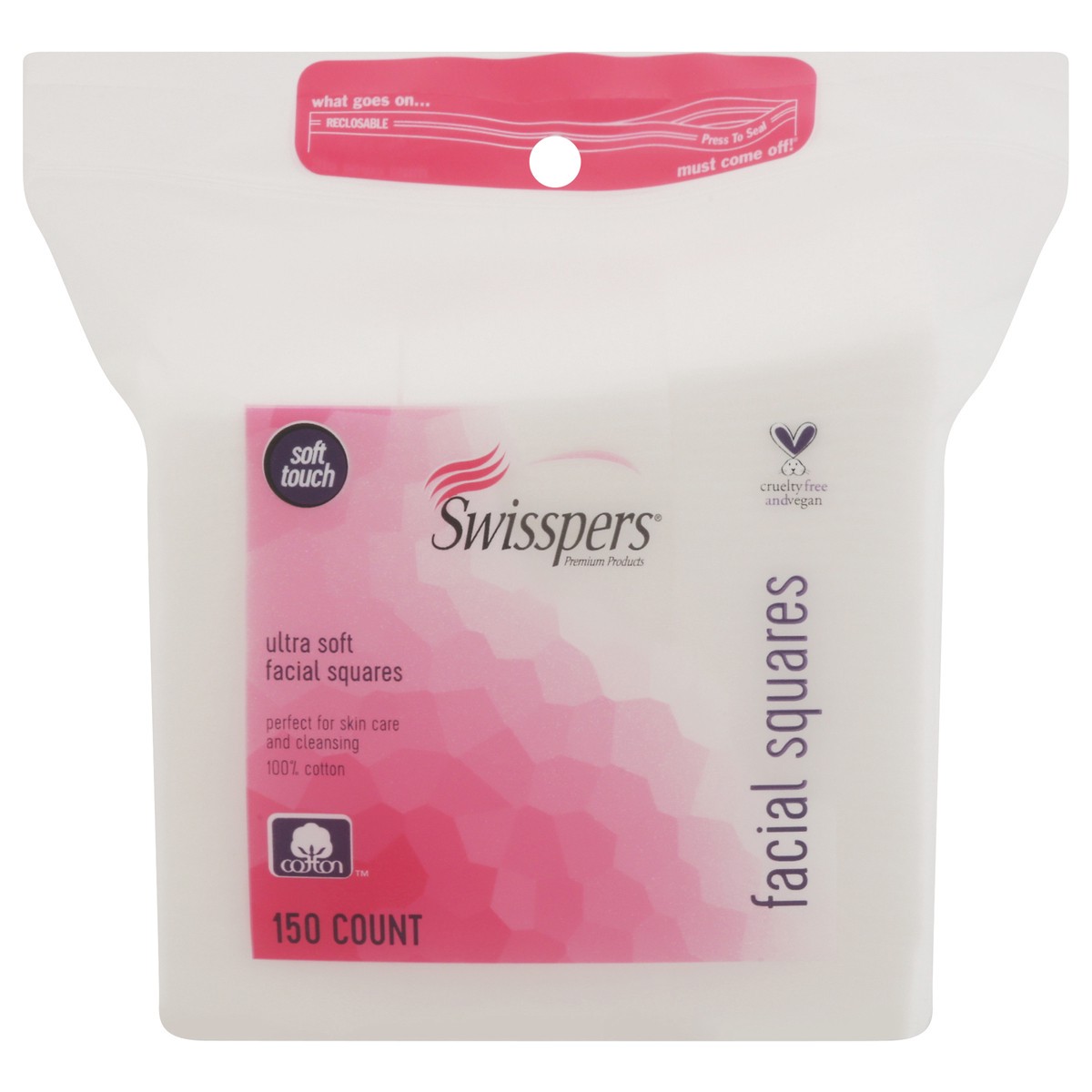 slide 1 of 9, Swisspers Facial Squares, Ultra Soft, 150 ct