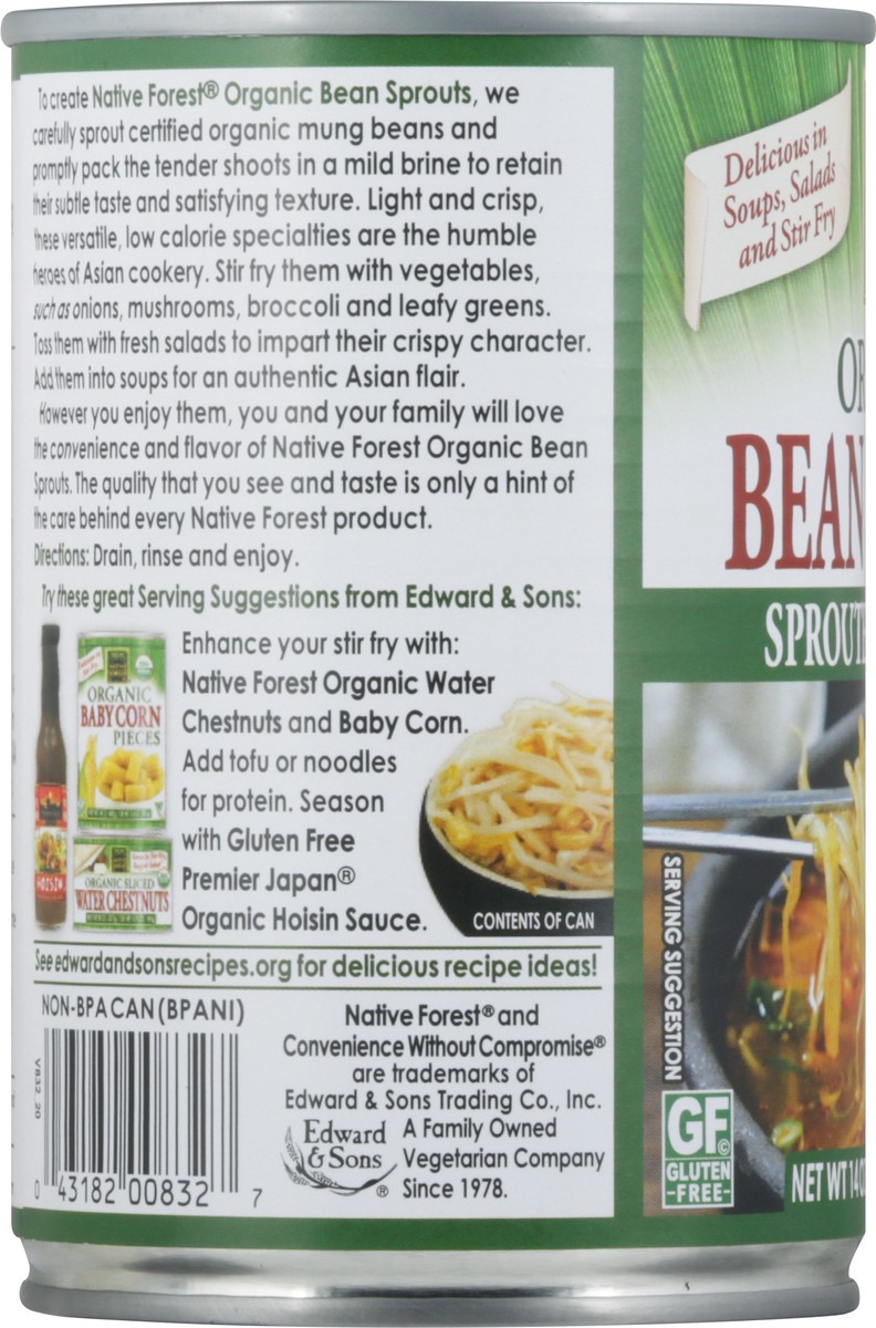 slide 5 of 9, Native Forest Organic Sprouted Bean Sprouts 14 oz, 14 oz