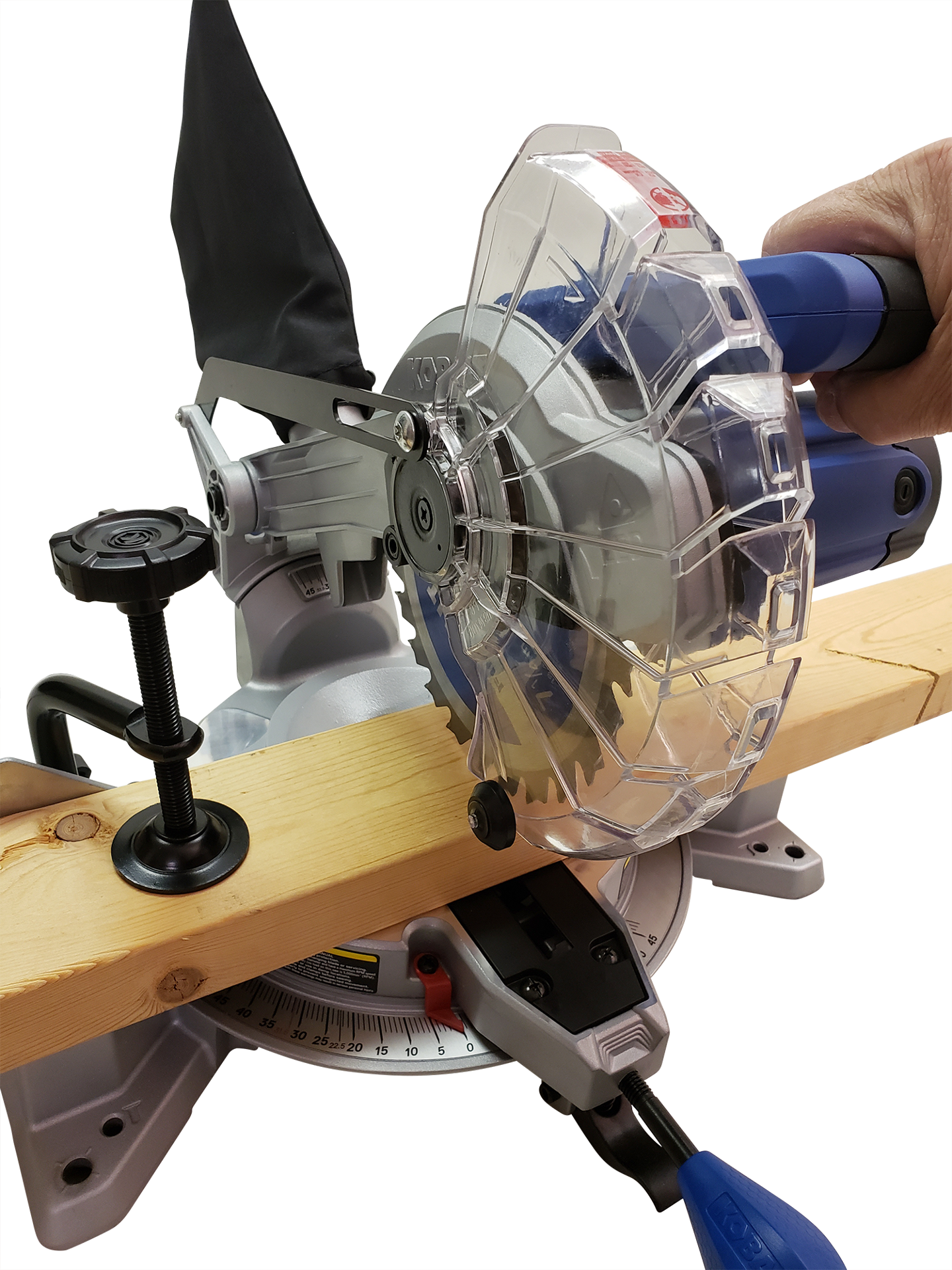 slide 6 of 6, Kobalt 7-1/4-in 10-Amp Single Bevel Compound Corded Miter Saw, 1 ct