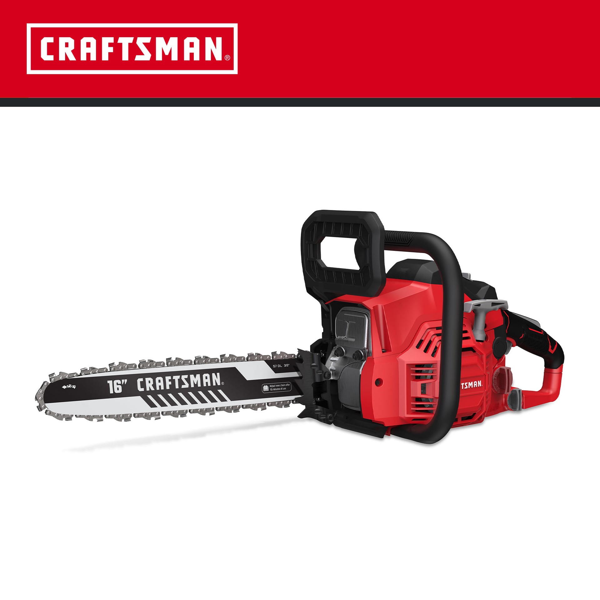 slide 3 of 6, CRAFTSMAN S1600 42-cc 2-cycle 16-in Gas Chainsaw, 1 ct