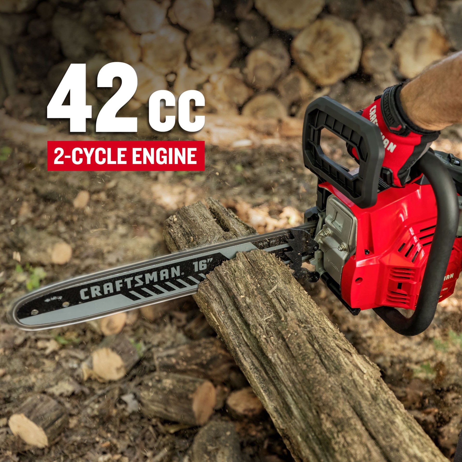 slide 6 of 6, CRAFTSMAN S1600 42-cc 2-cycle 16-in Gas Chainsaw, 1 ct