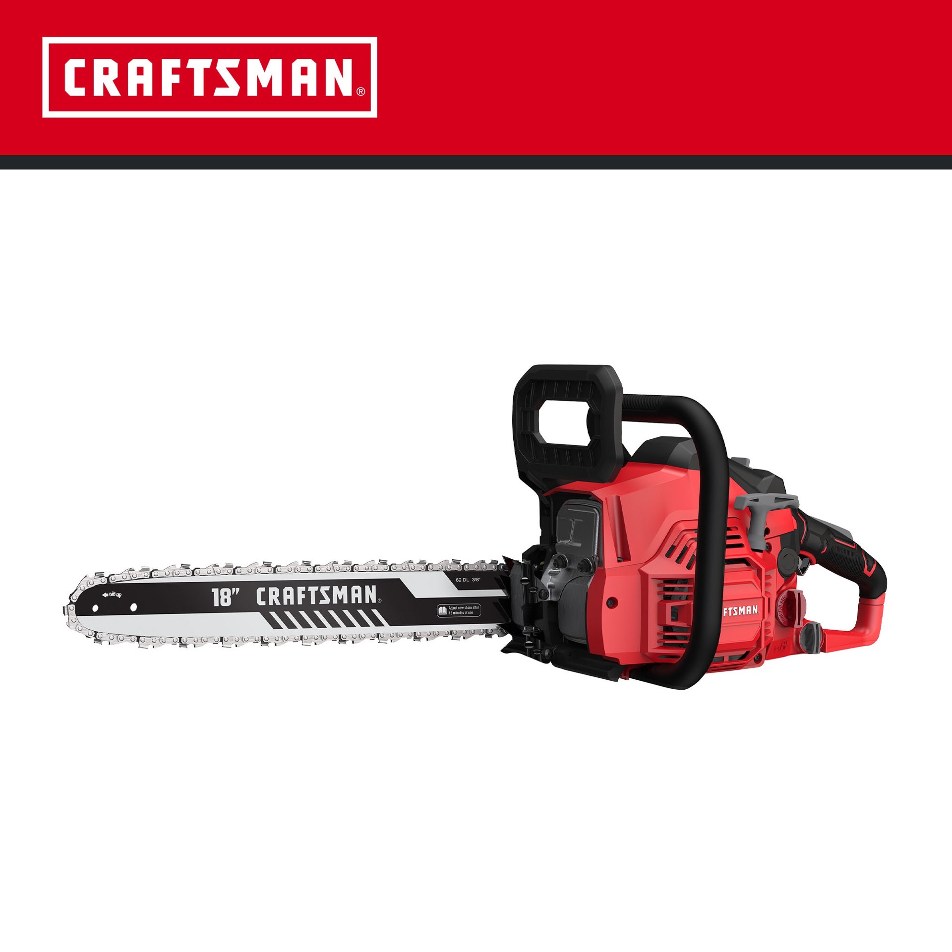 slide 3 of 6, CRAFTSMAN S1800 42-cc 2-cycle 18-in Gas Chainsaw, 1 ct