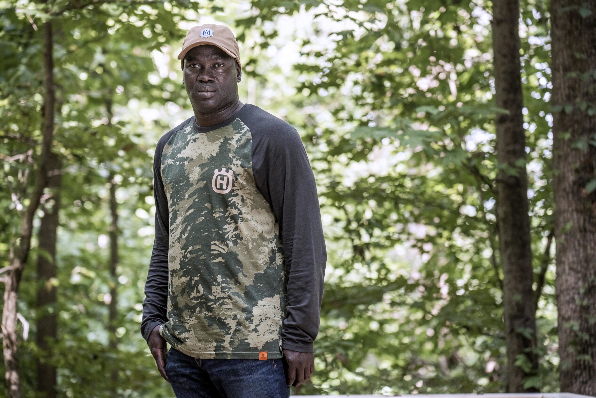 slide 4 of 4, Husqvarna Adult unisex Khaki Cotton Baseball cap, 1 ct