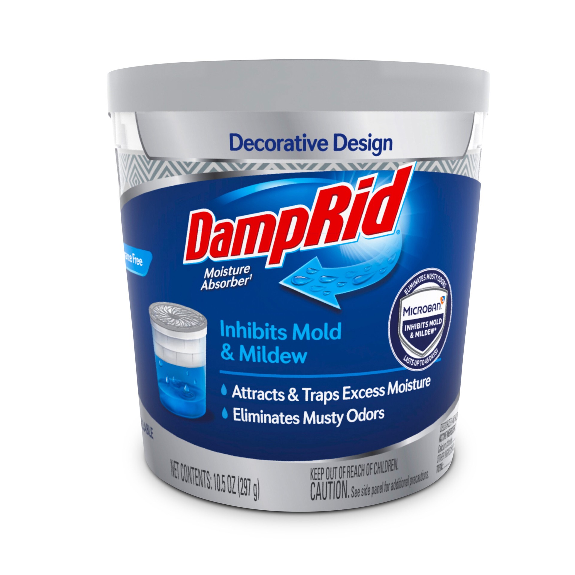 slide 1 of 6, DampRid 10.5-oz Unscented Bucket Moisture Absorber, 1 ct