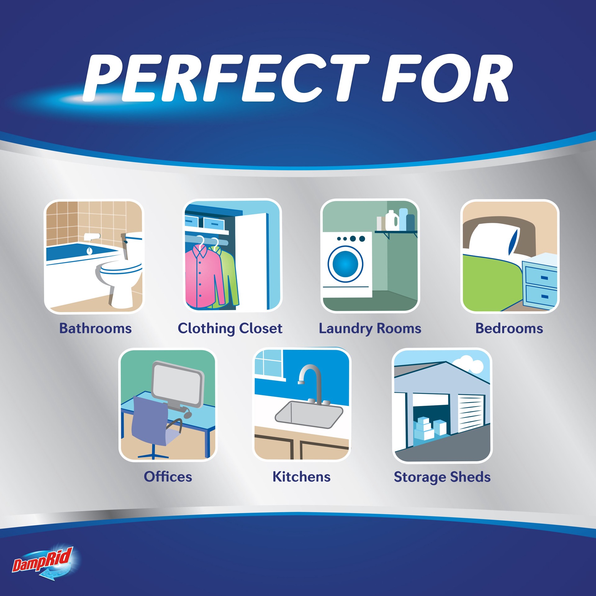 slide 5 of 6, DampRid 11-oz Fresh Bucket Moisture Absorber, 1 ct