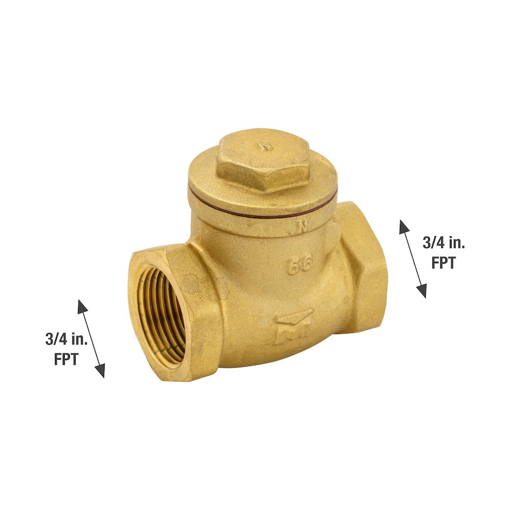 slide 4 of 6, RELIABILT 3/4-in FIP x FIP Brass Swing check valve, 1 ct