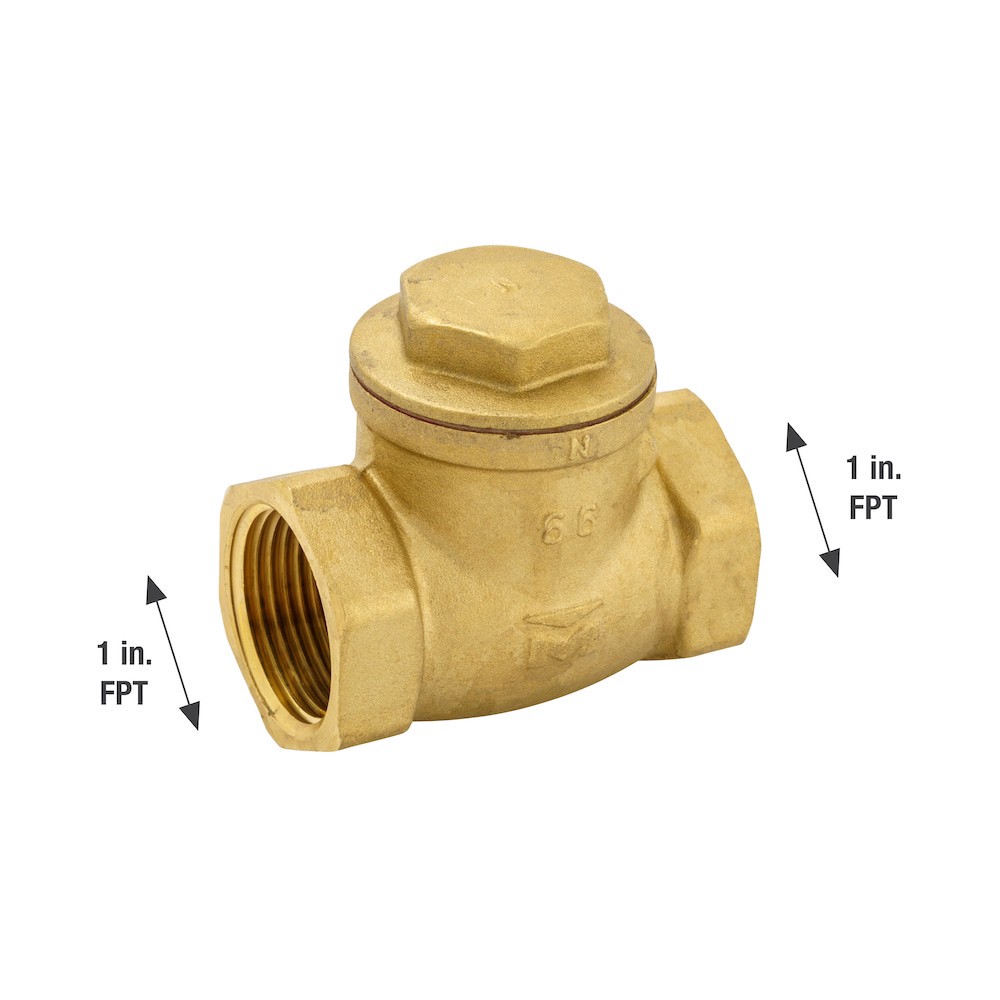 slide 4 of 6, RELIABILT 1-in FIP x FIP Brass Swing check valve, 1 ct