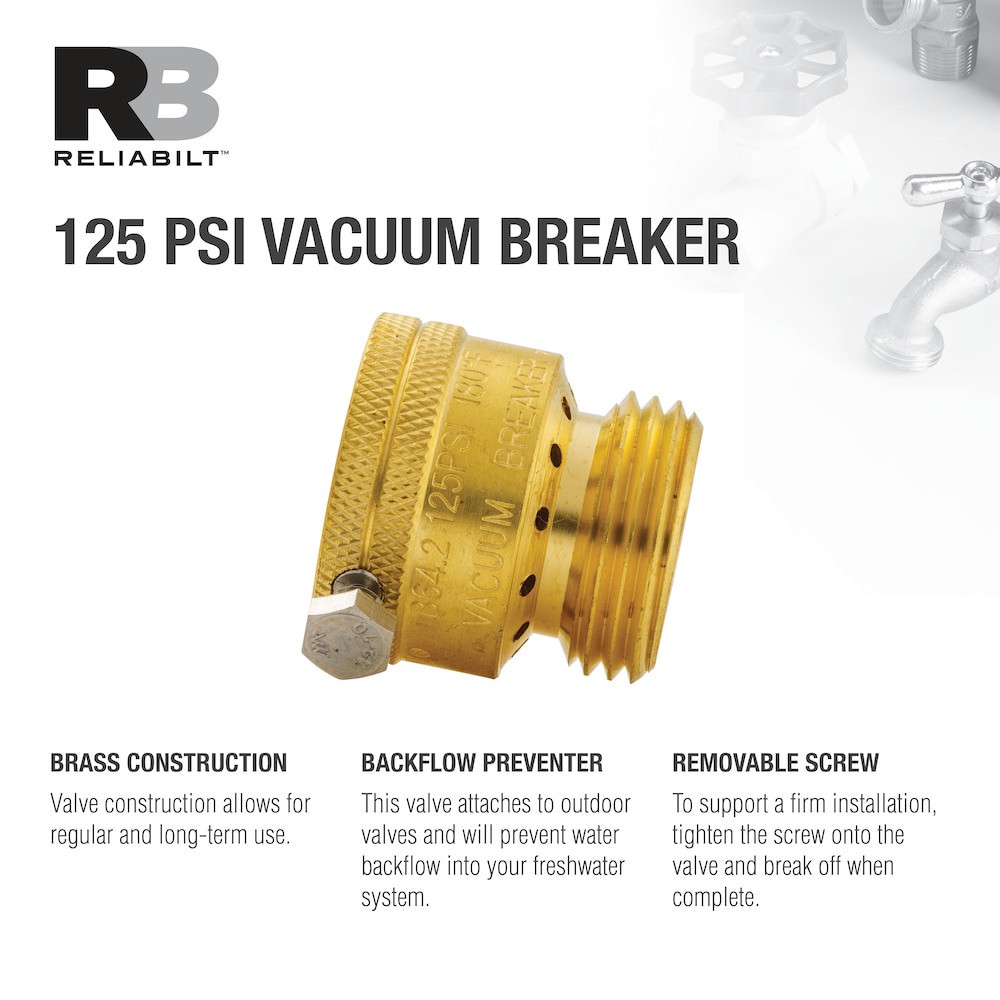 slide 2 of 6, RELIABILT 3/4-in Brass FHT Vacuum breaker, 1 ct