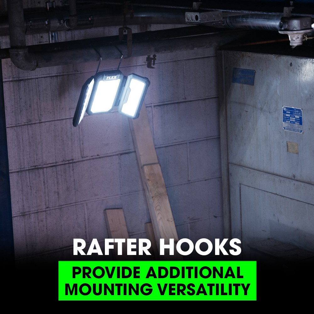 slide 4 of 6, FLEX 4000-Lumen LED Battery-operated and Plug-in Rechargeable Stand Work Light, 1 ct