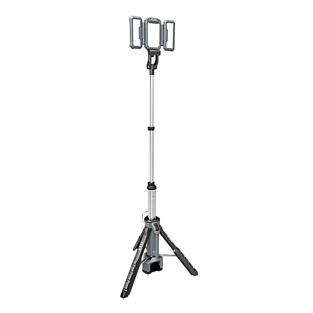 slide 1 of 6, FLEX 4000-Lumen LED Battery-operated and Plug-in Rechargeable Stand Work Light, 1 ct