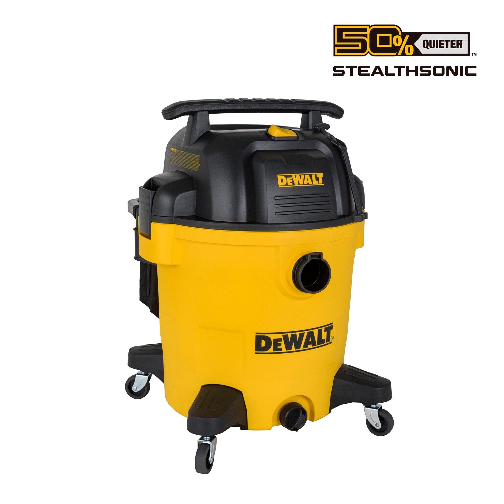 slide 6 of 6, DEWALT Stealthsonic Quiet 12-Gallon 5.5 HP Corded Wet/Dry Shop Vacuum with Accessories Included, 1 ct