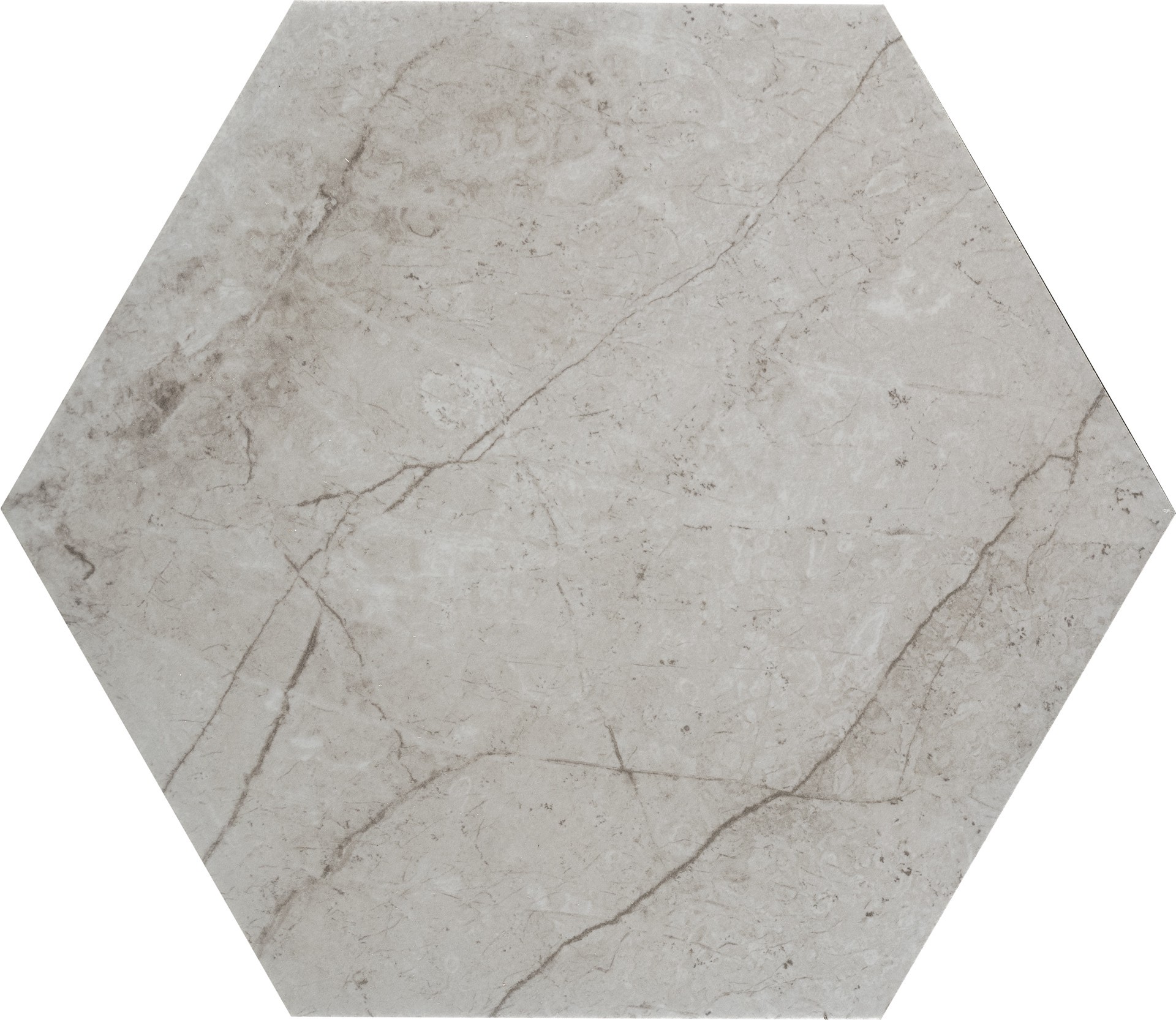 slide 6 of 6, Satori Regent Argento 8-in x 10-in Matte Porcelain Hexagon Floor and Wall Tile ( 0.44-sq ft Piece ), 1 ct
