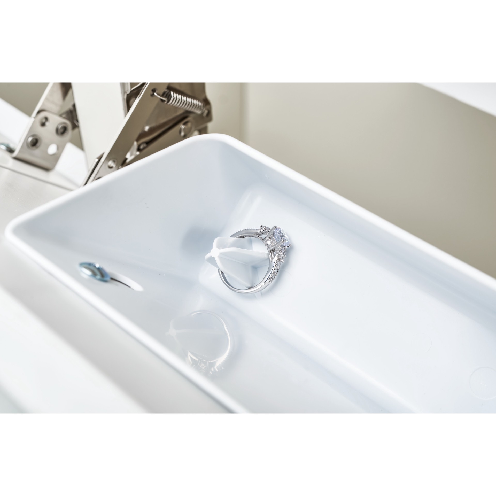 slide 4 of 6, Rev-A-Shelf Tip-Out Trays 2 -Pack 15.5-in W x 3.81-in H x 2.75-in D 1 -Tier Cabinet-mount White Plastic Soft Close Tip-out Tip-out tray, 1 ct