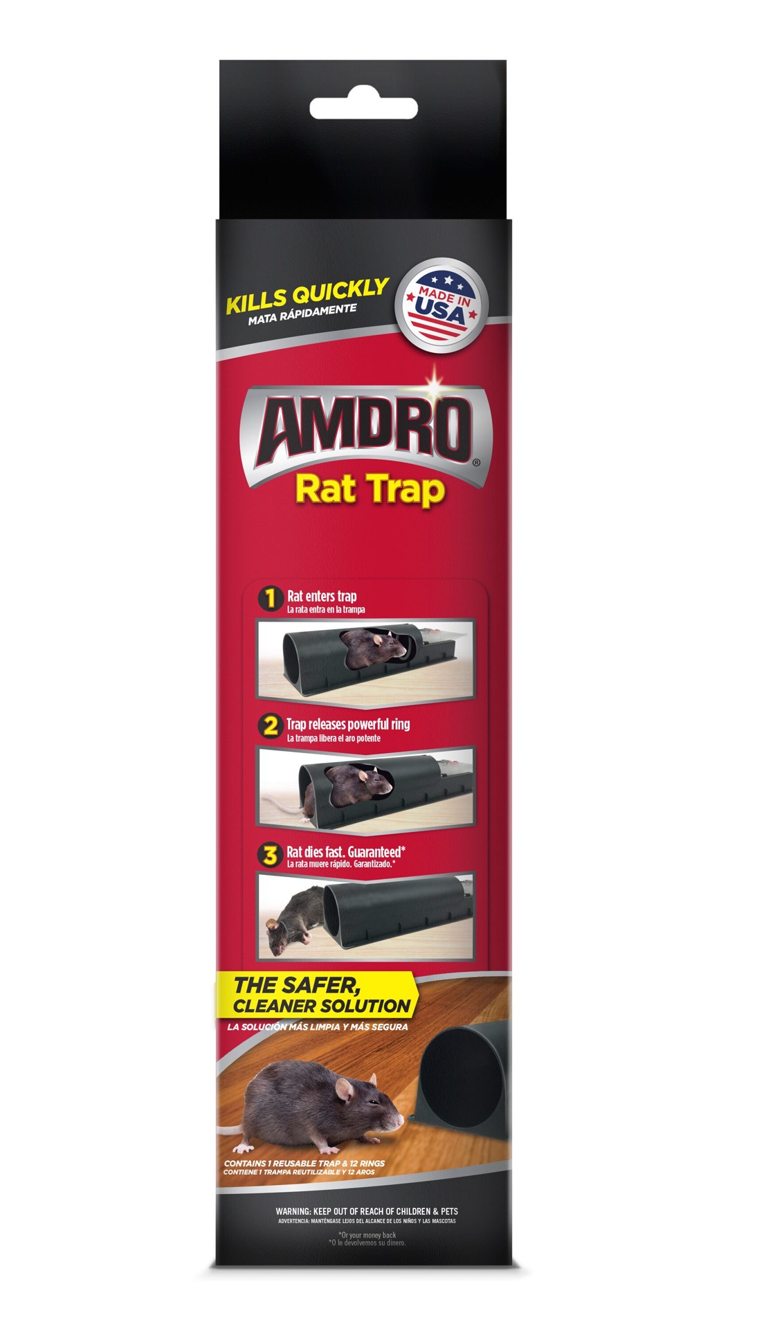 slide 1 of 6, AMDRO Rat Traps, 1 ct