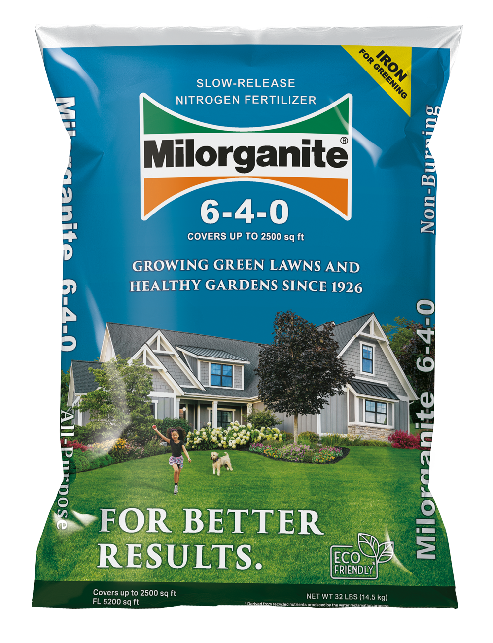 slide 1 of 6, Milorganite Slow Release 32-lb 2500-sq ft 6-4-0 Organic All Purpose Fertilizer, 1 ct
