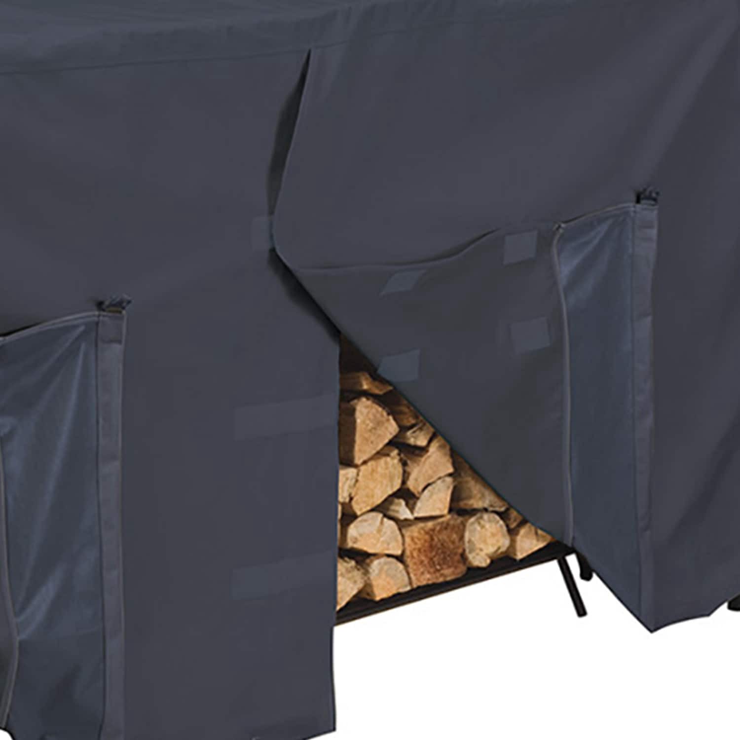 slide 3 of 5, Style Selections 98-in L x 26-in W x 44-in H Polyester Firewood Cover, 1 ct