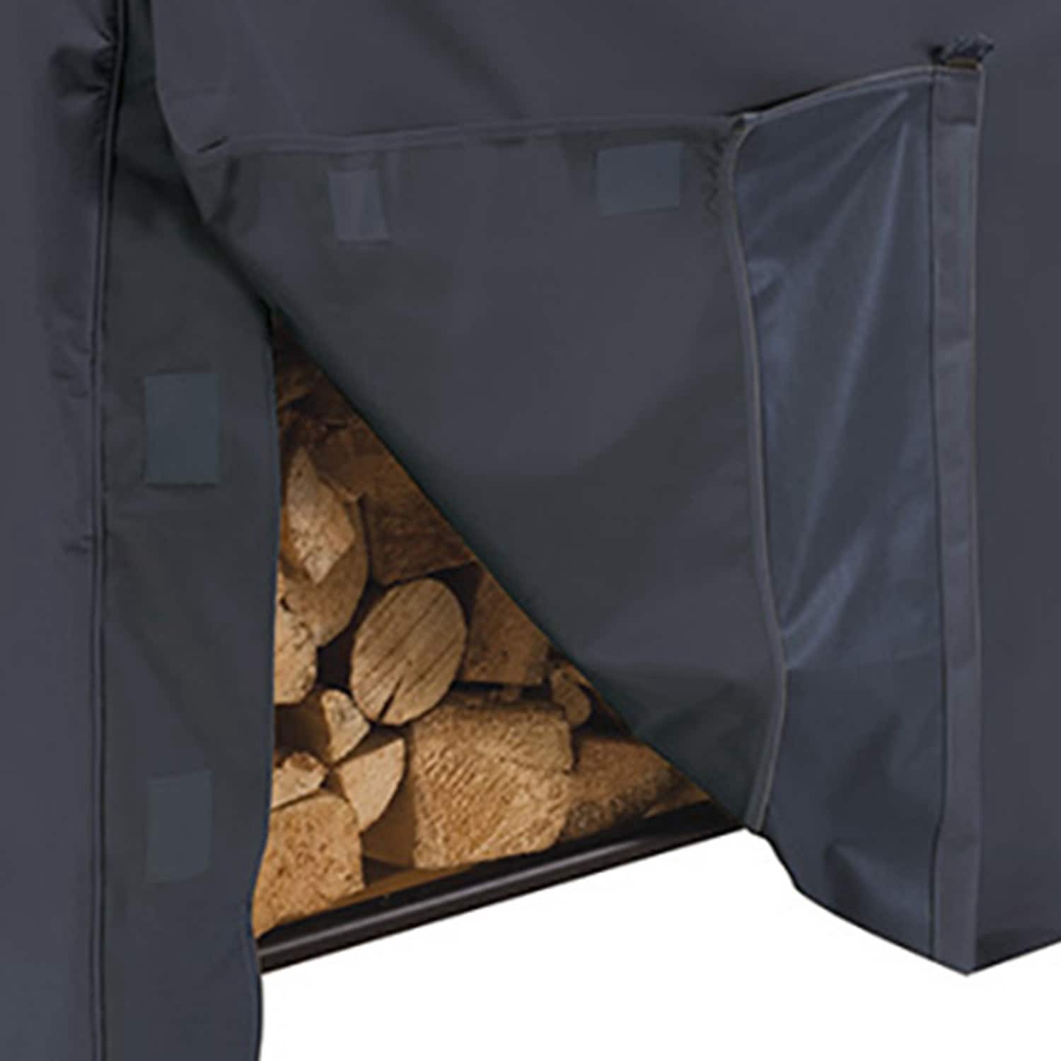 slide 5 of 5, Style Selections 98-in L x 26-in W x 44-in H Polyester Firewood Cover, 1 ct