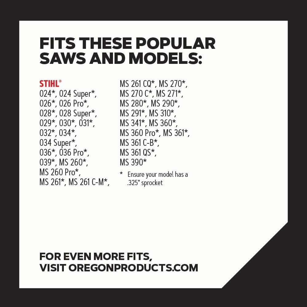 slide 4 of 6, Oregon L67 67 Link Replacement Chainsaw Chain For 16-in , 0.063-in Gauge , .325-in Pitch, 1 ct