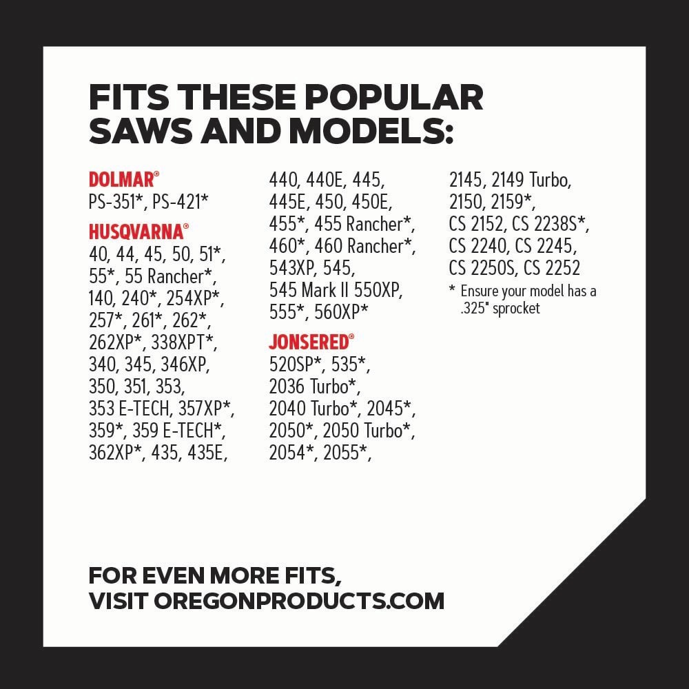 slide 4 of 6, Oregon M72 72 Link Replacement Chainsaw Chain For 18-in , 0.05-in Gauge , .325-in Pixel Pitch, 1 ct