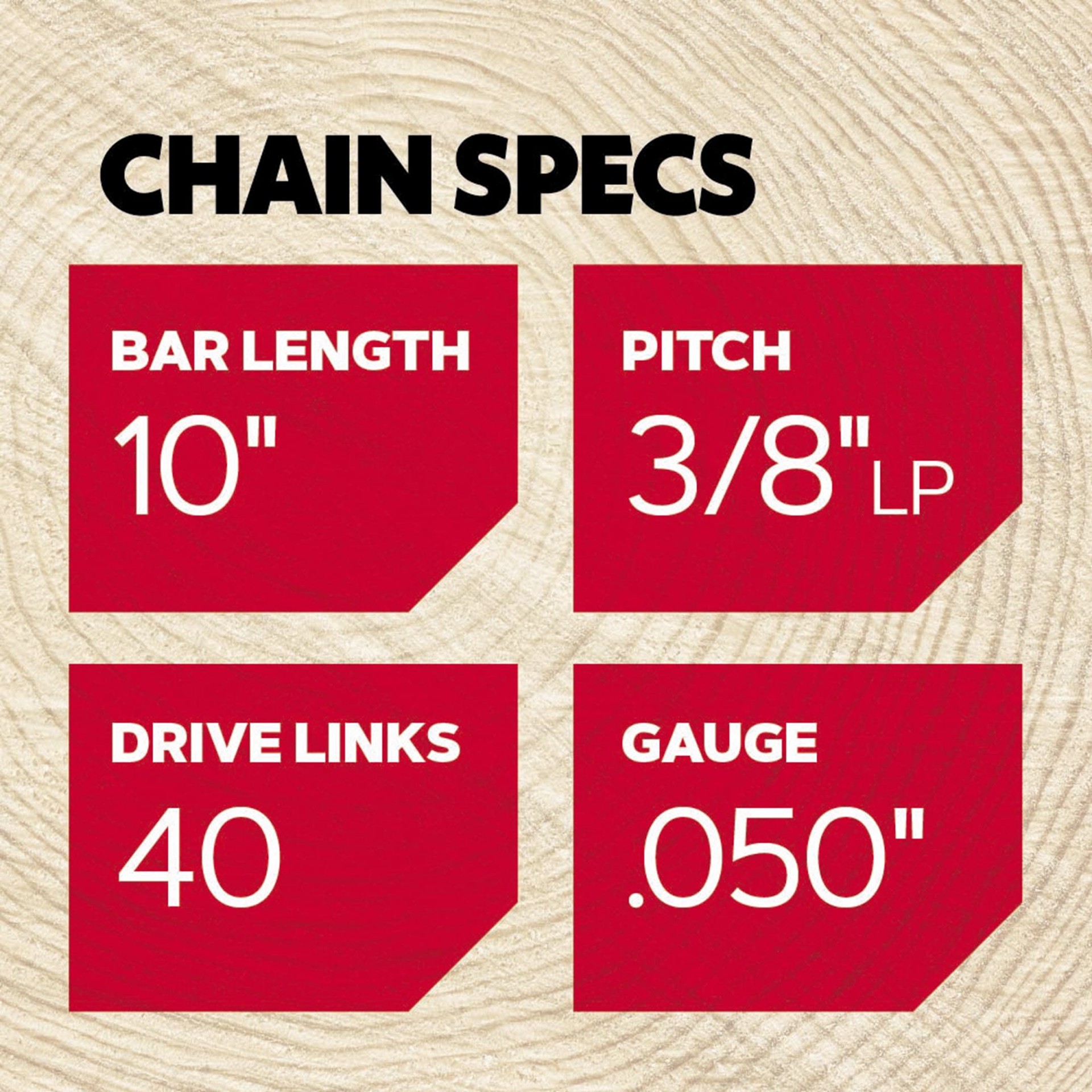 slide 2 of 6, Oregon S40 40 Link Replacement Chainsaw Chain For 10-in , 0.05-in Gauge , 3/8-in Pitch, 1 ct