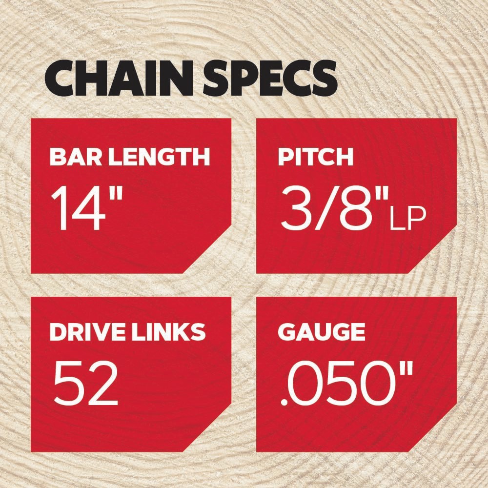 slide 2 of 6, Oregon S52T 2 -Pack 52 Link Replacement Chainsaw Chain For 14-in , 0.05-in Gauge , 3/8-in Pitch, 1 ct