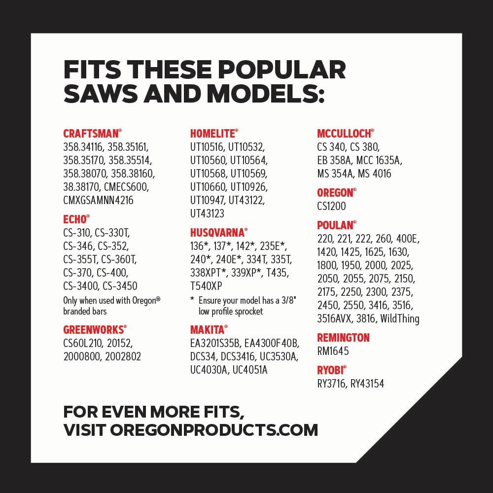 slide 4 of 6, Oregon S56 56 Link Replacement Chainsaw Chain For 16-in , 0.05-in Gauge , 3/8-in Pitch, 1 ct