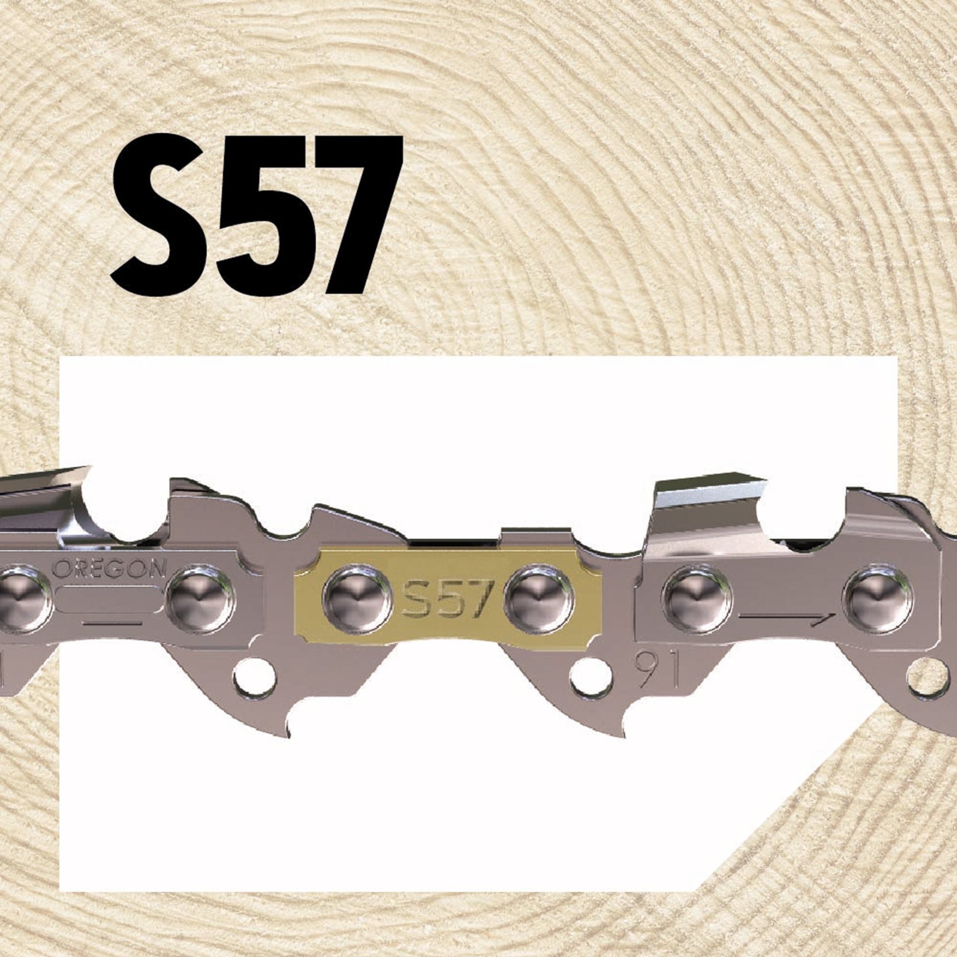 slide 6 of 6, Oregon S57 57 Link Replacement Chainsaw Chain For 16-in , 0.05-in Gauge , 3/8-in Pitch, 1 ct