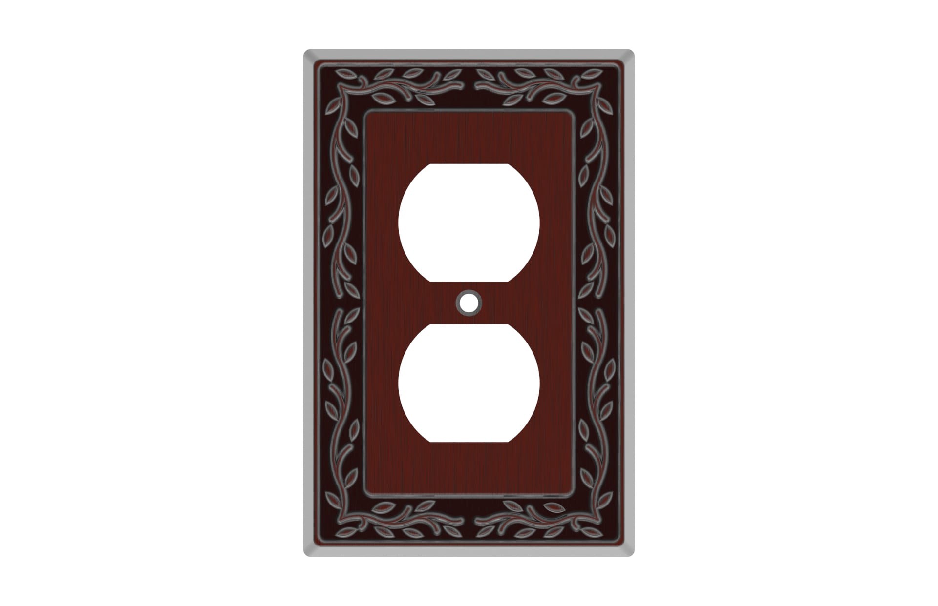 slide 1 of 2, allen + roth Coverlyn 1 -Gang Oil rubbed bronze Zinc Indoor Duplex Wall Plate, 1 ct