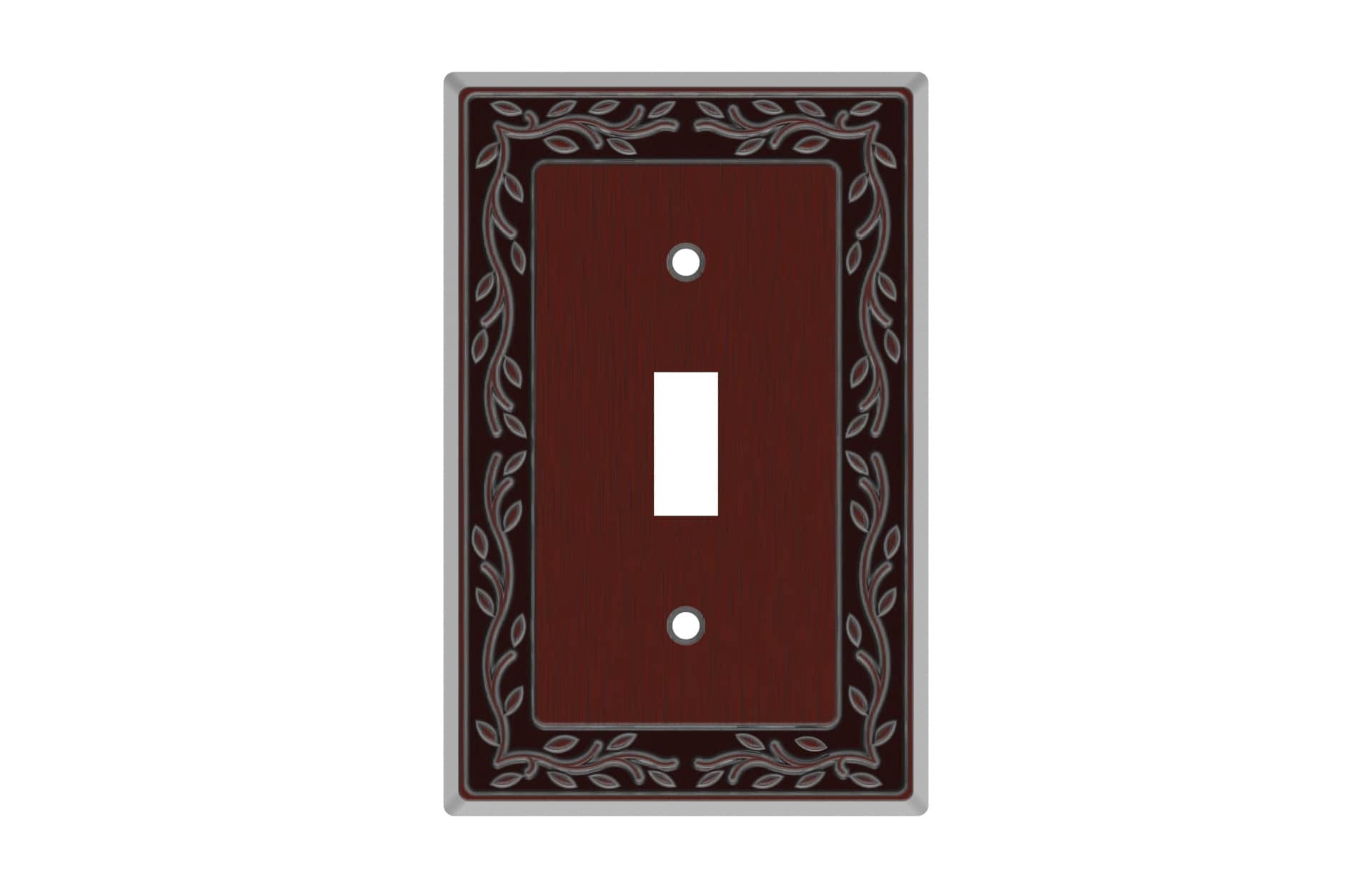slide 1 of 2, allen + roth Coverlyn 1 -Gang Oil rubbed bronze Zinc Indoor Toggle Wall Plate, 1 ct