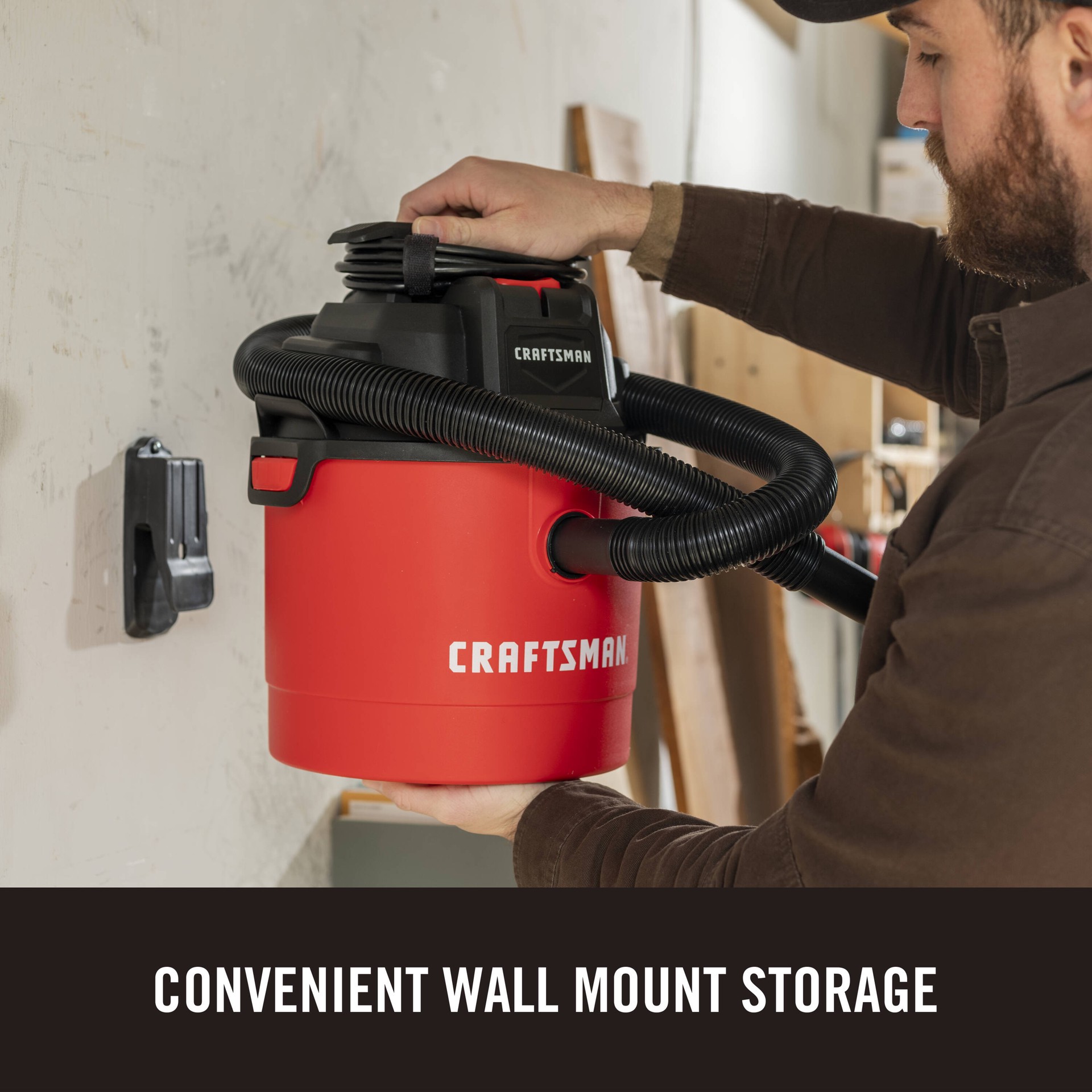 slide 5 of 6, CRAFTSMAN 2.5-Gallon 2 HP Corded Wet/Dry Shop Vacuum with Accessories Included, 1 ct