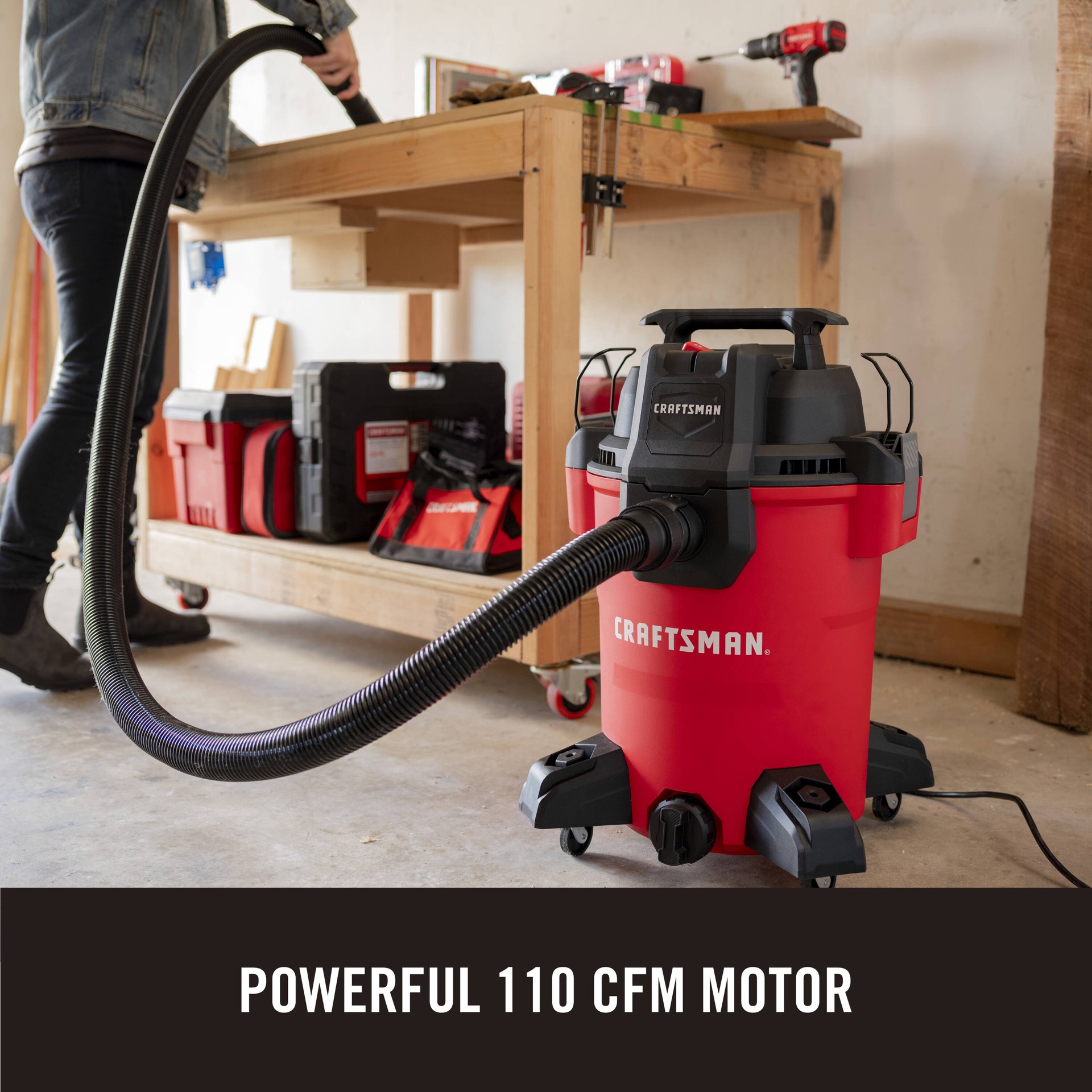 slide 4 of 6, CRAFTSMAN 8-Gallon 3.5 HP Corded Wet/Dry Shop Vacuum with Accessories Included, 1 ct