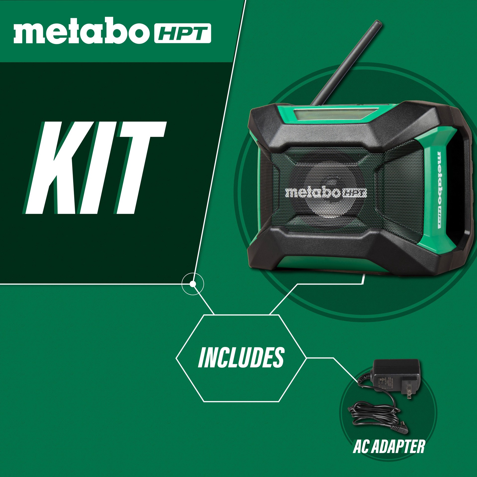 slide 2 of 6, Metabo HPT Multi-Volt 18-volt Cordless Bluetooth Jobsite radio, 1 ct