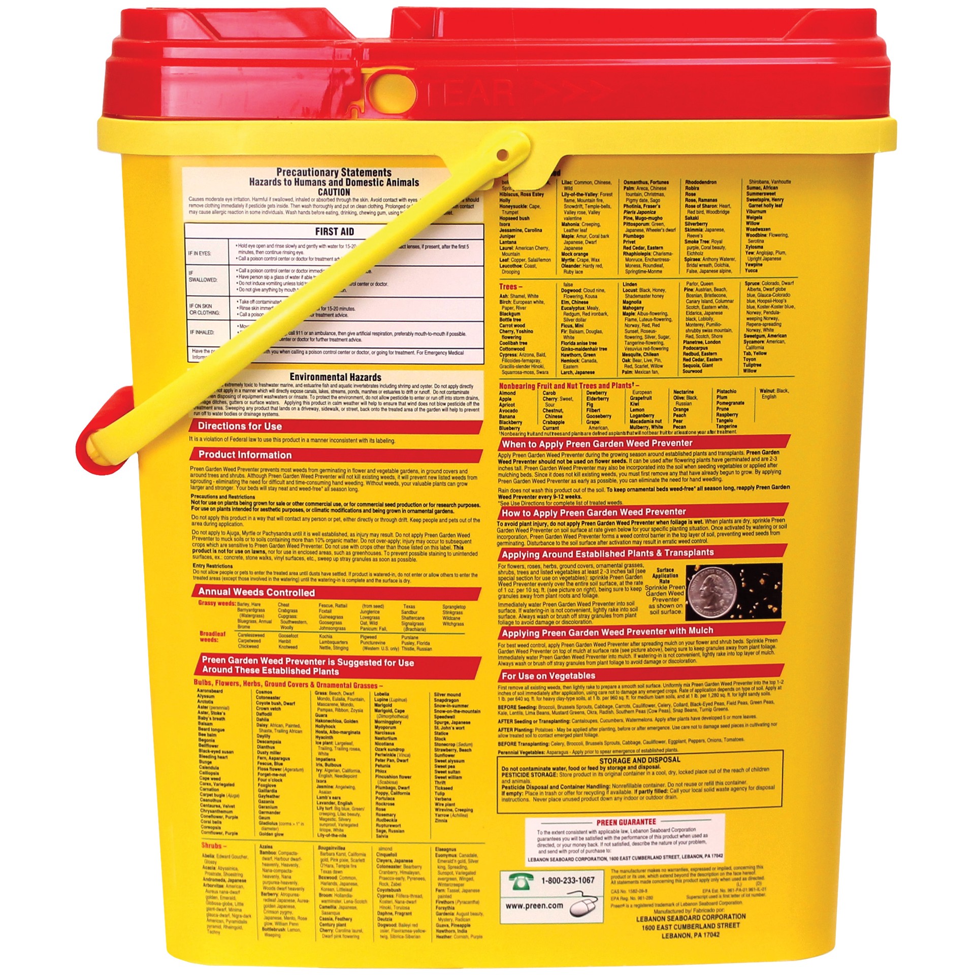 slide 2 of 6, Preen Garden Weed Preventer 16-lbs. 2560-sq ft Pre-Emergent Herbicide, 1 ct