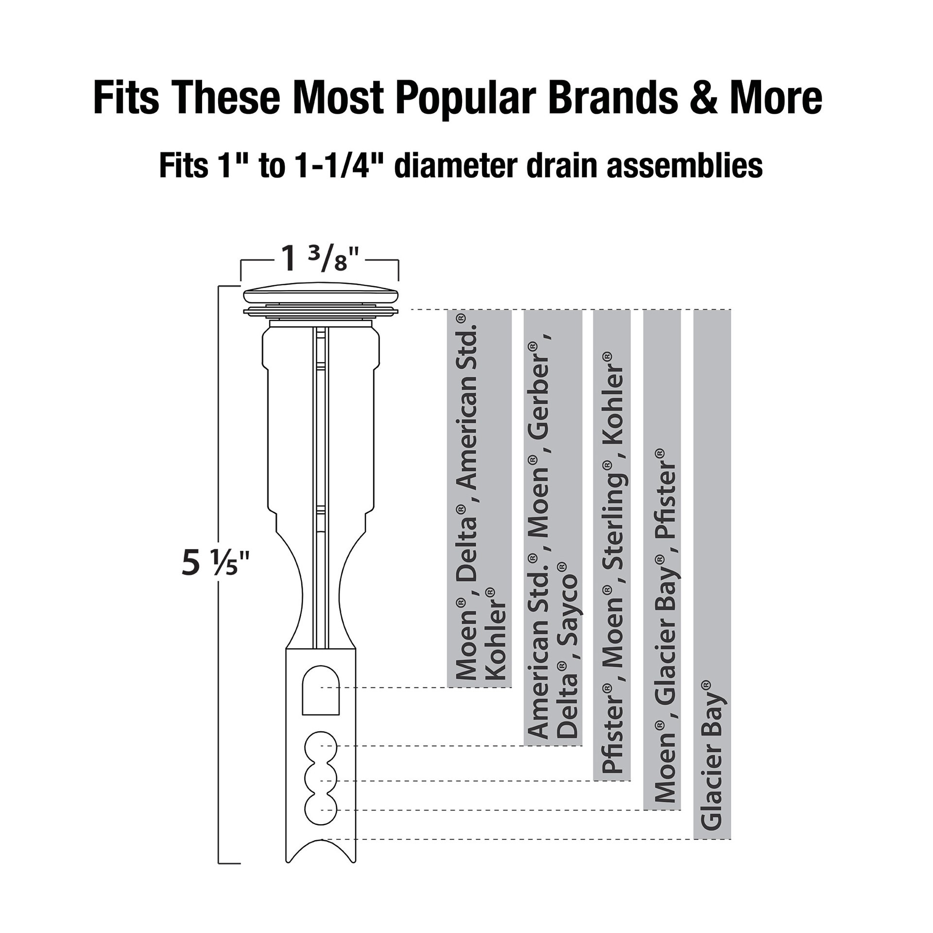 slide 2 of 6, Danco Brushed Nickel Bathroom Sink stopper, 1 ct