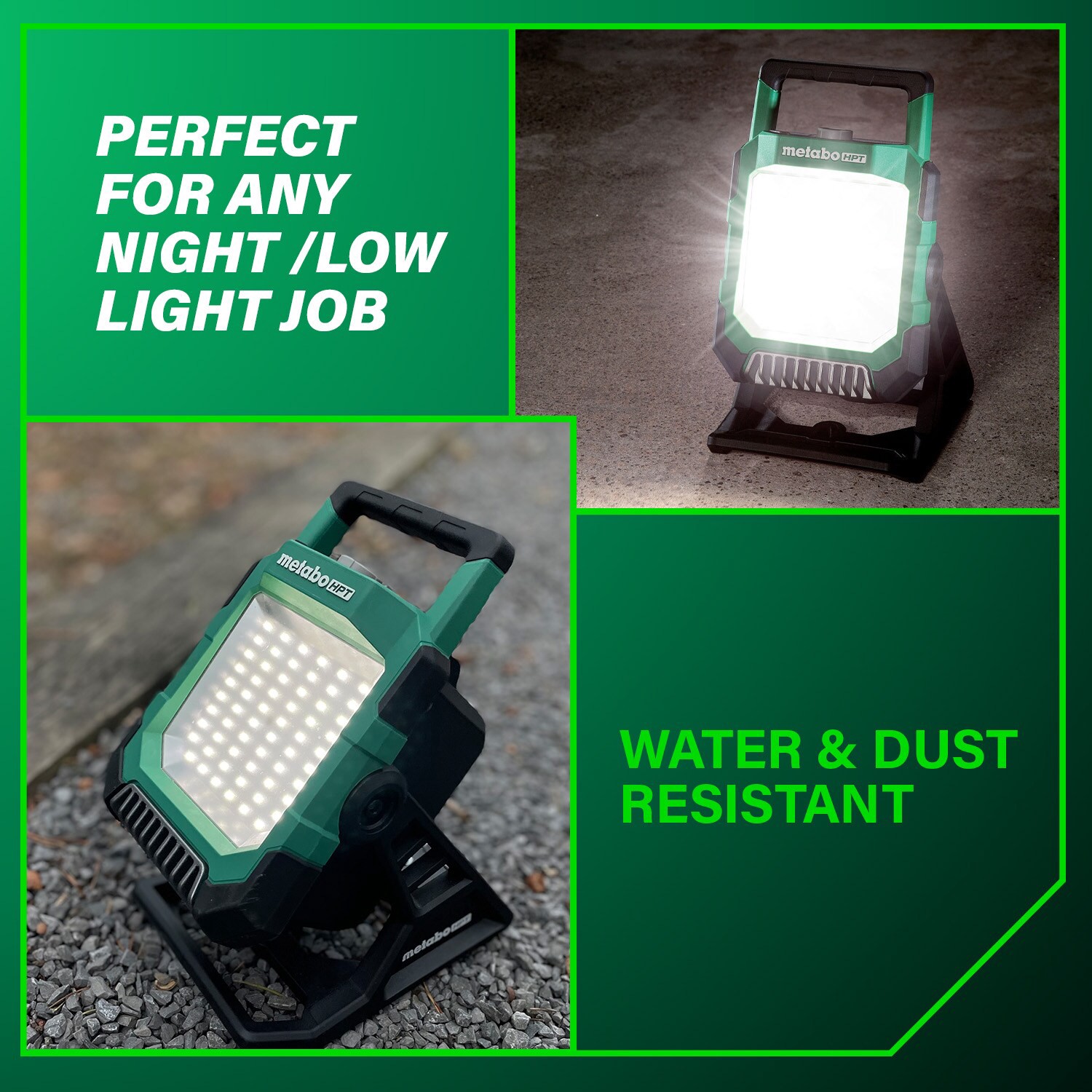 slide 4 of 6, Metabo HPT 4000 -Lumens LED Battery-operated Rechargeable Portable Work Light, 1 ct